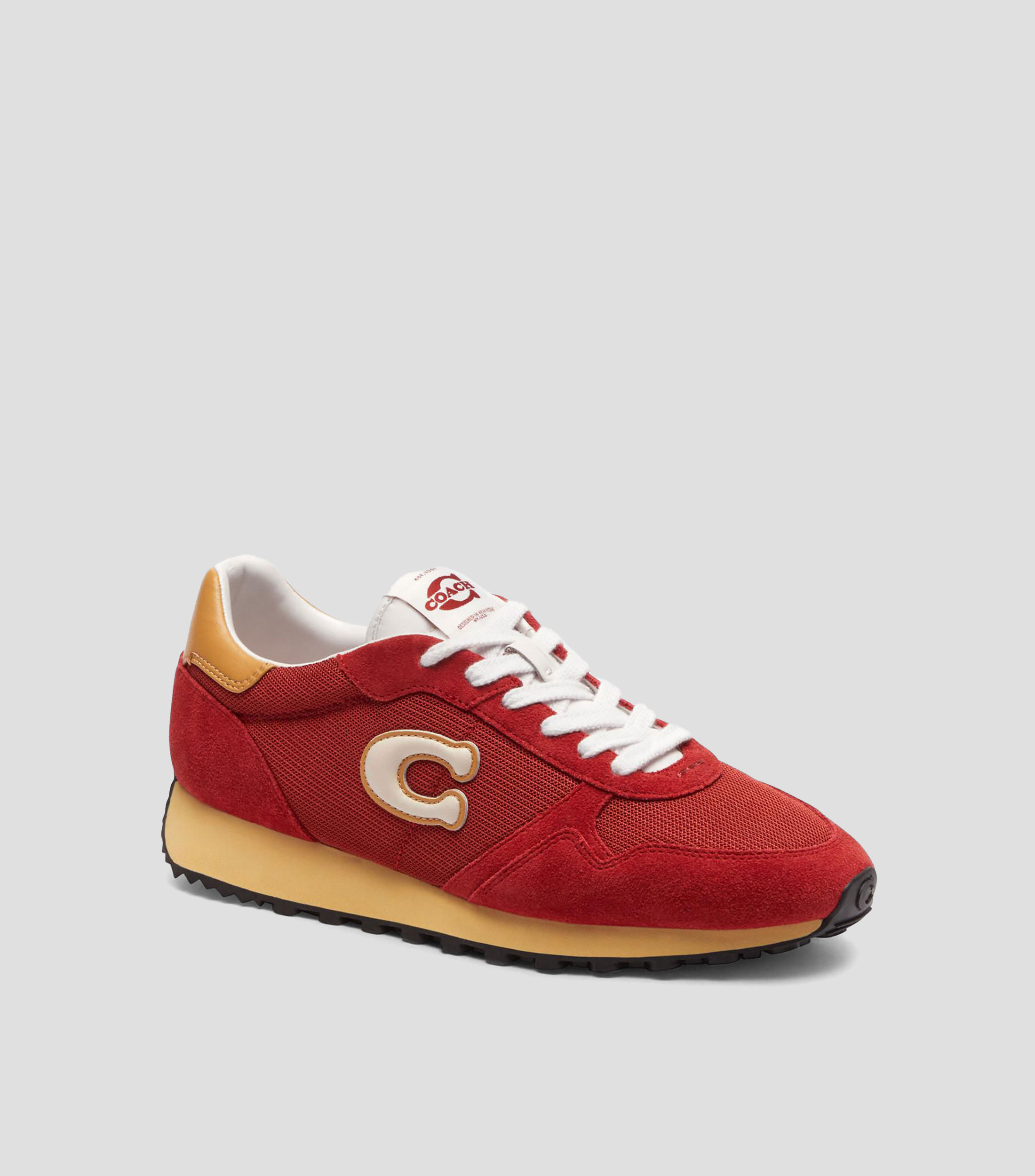 Tenis casuales Retro Runner en piel Mujer