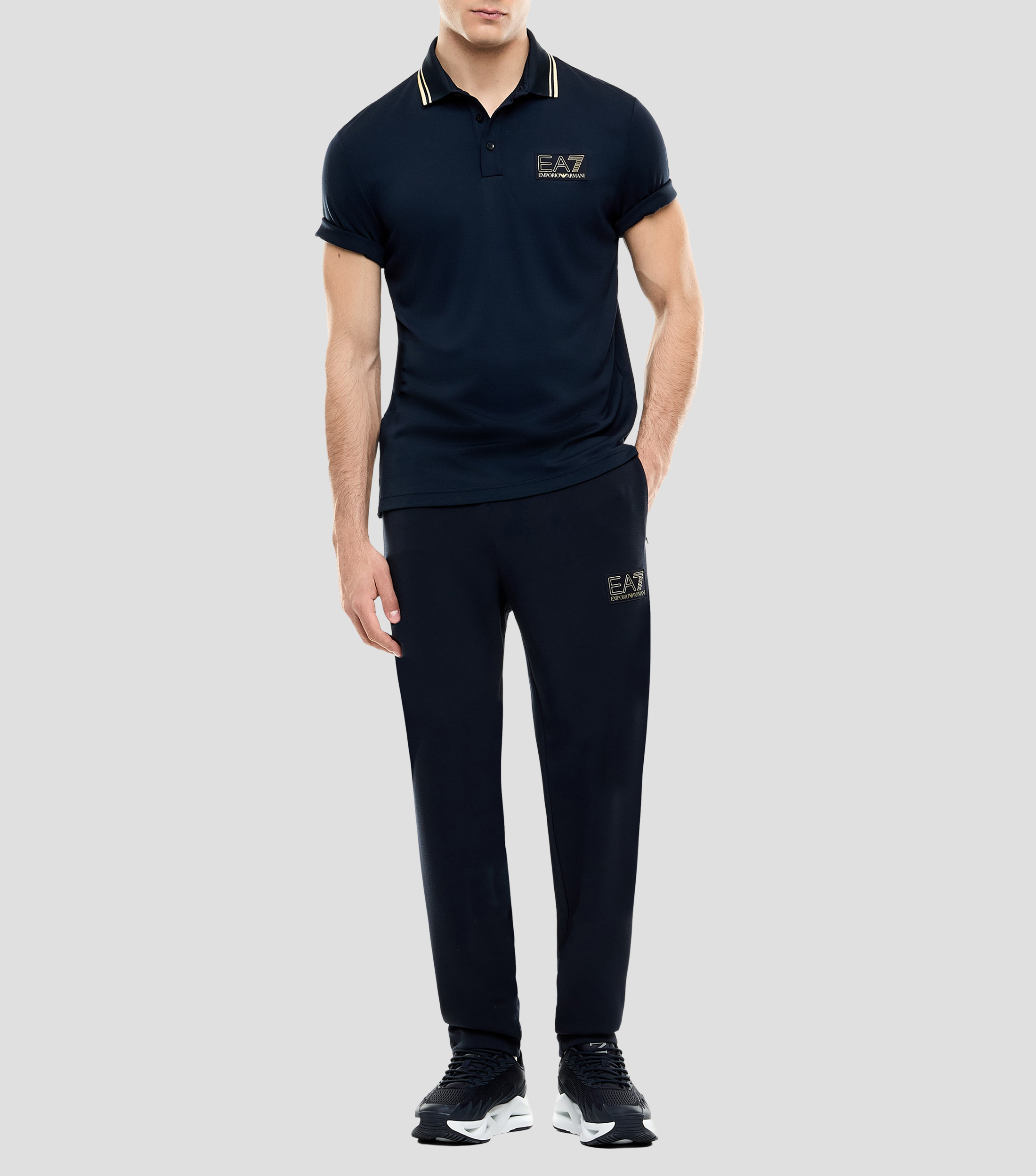 Playera Tipo Polo Manga Corta Sólido Hombre