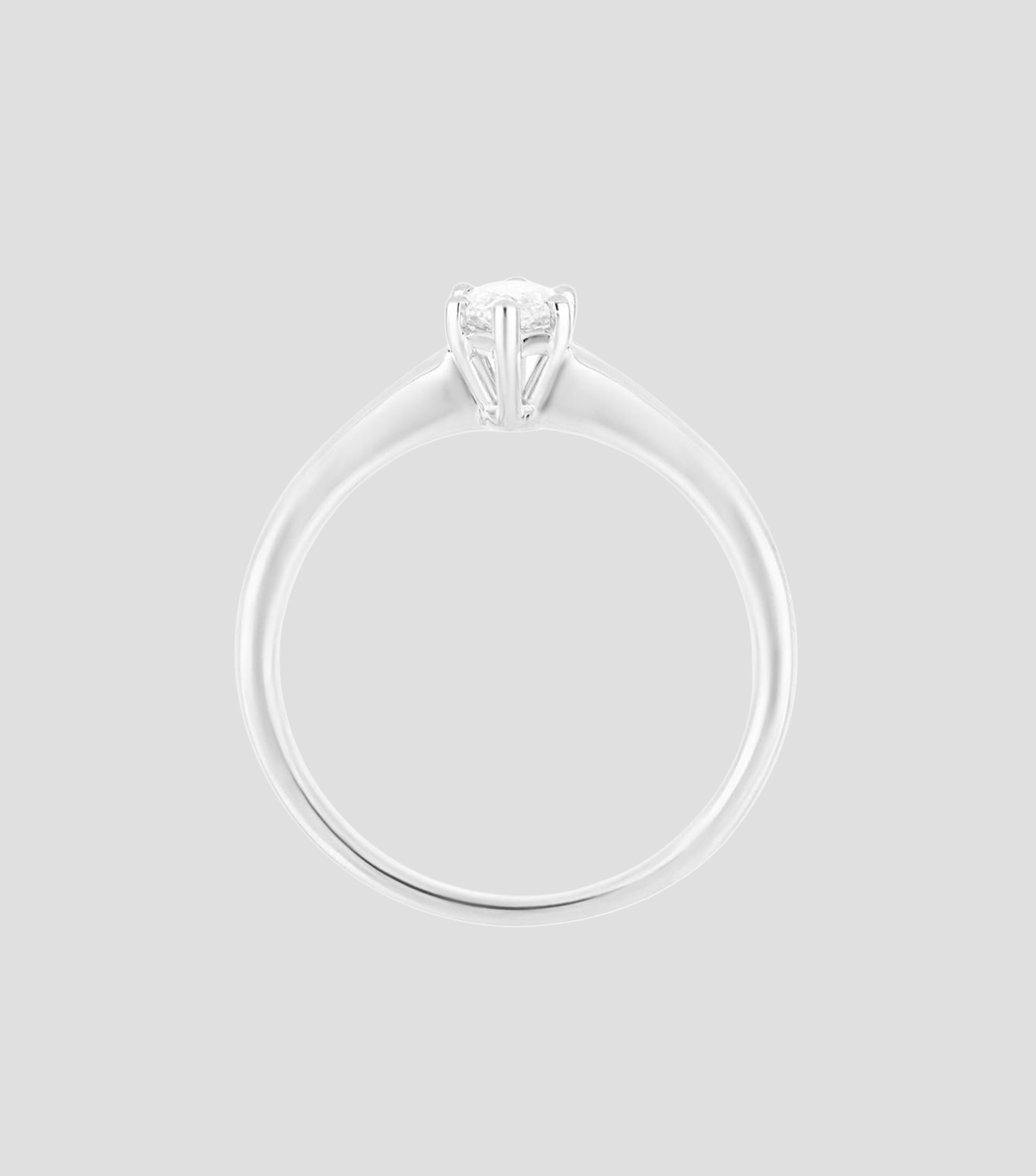 Anillo de compromiso en oro blanco 18 Kilates con diamante Mujer