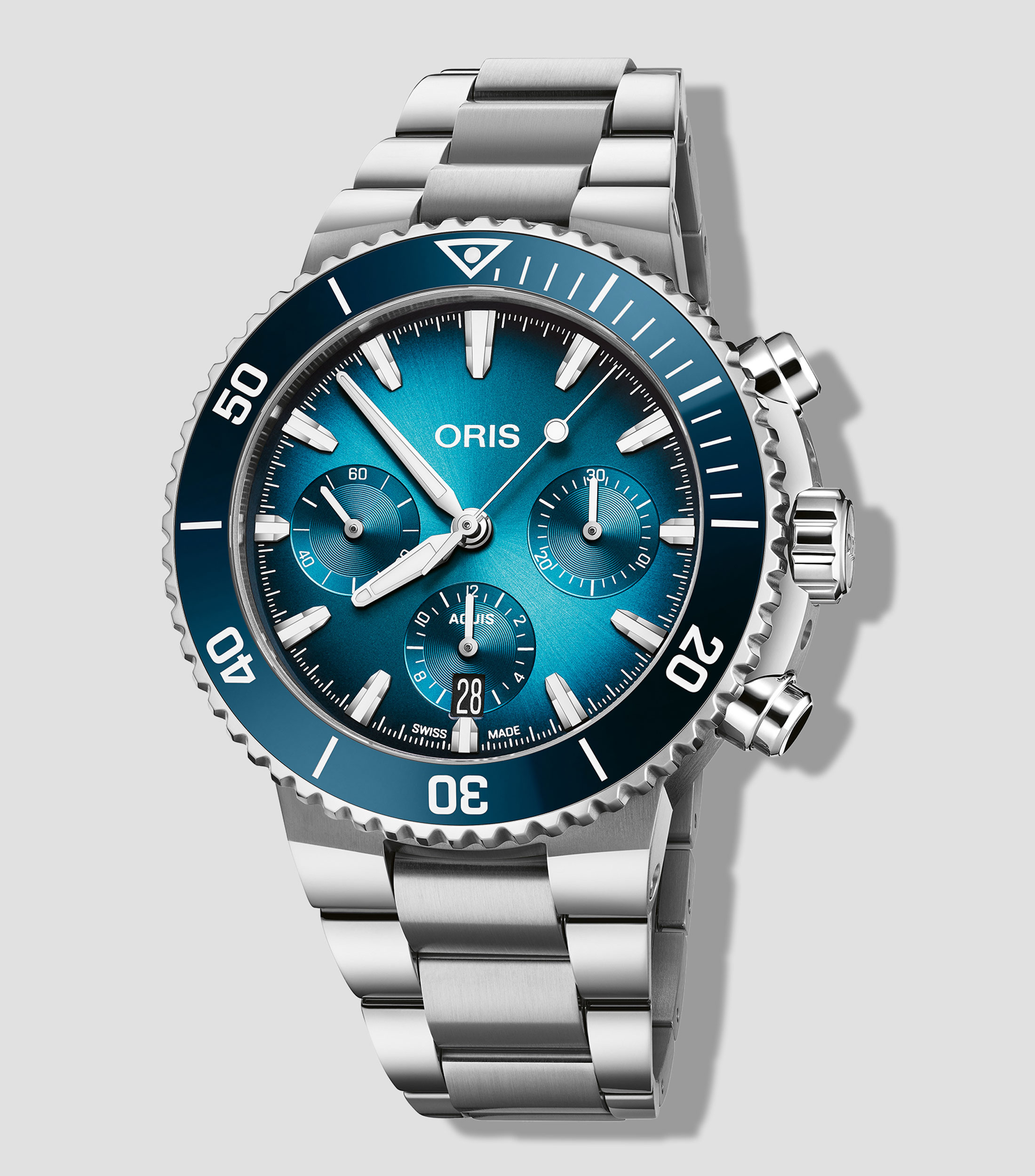 Reloj para Hombre Aquis casual plateado, azul