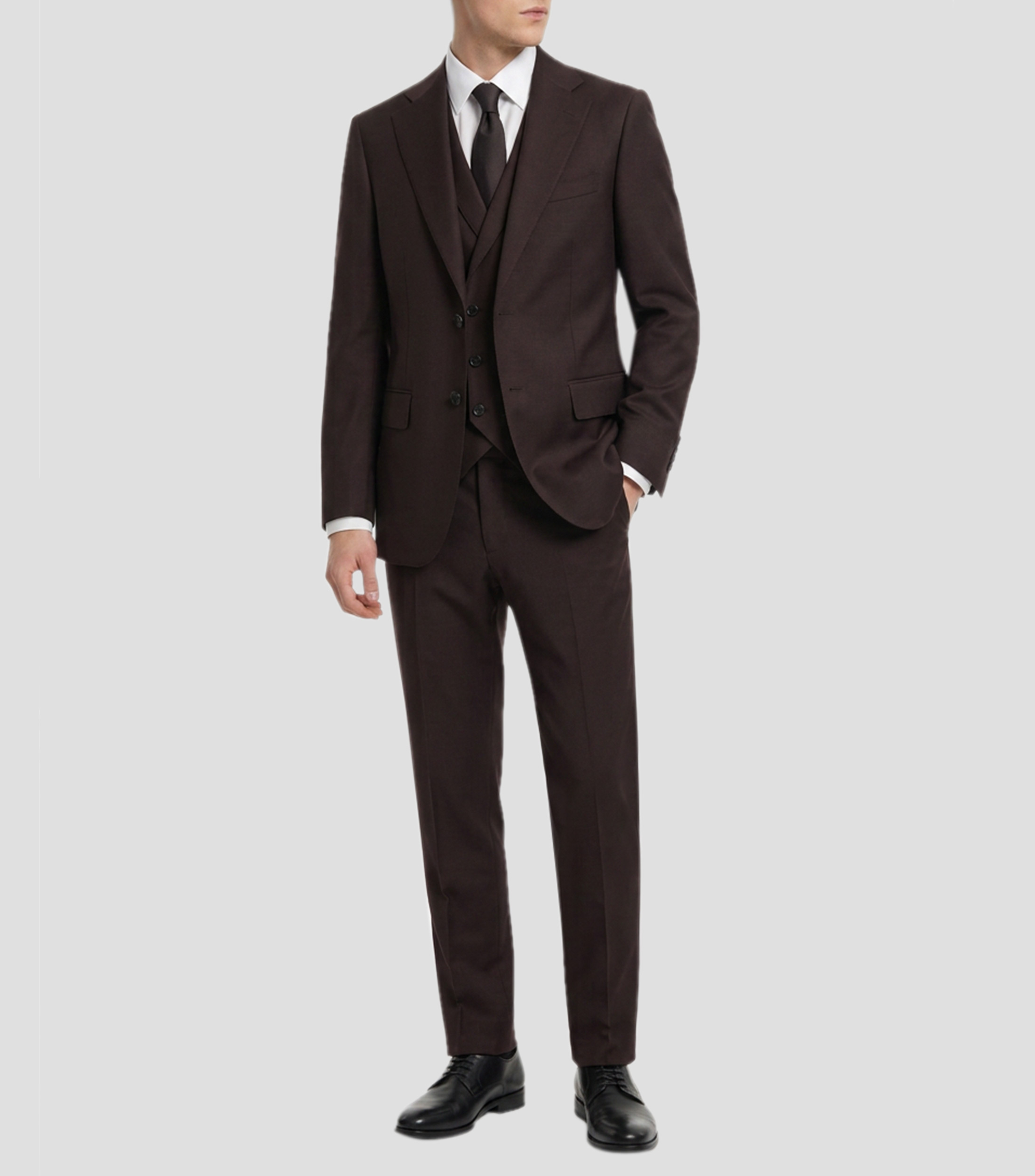 Traje de corte slim liso Hombre