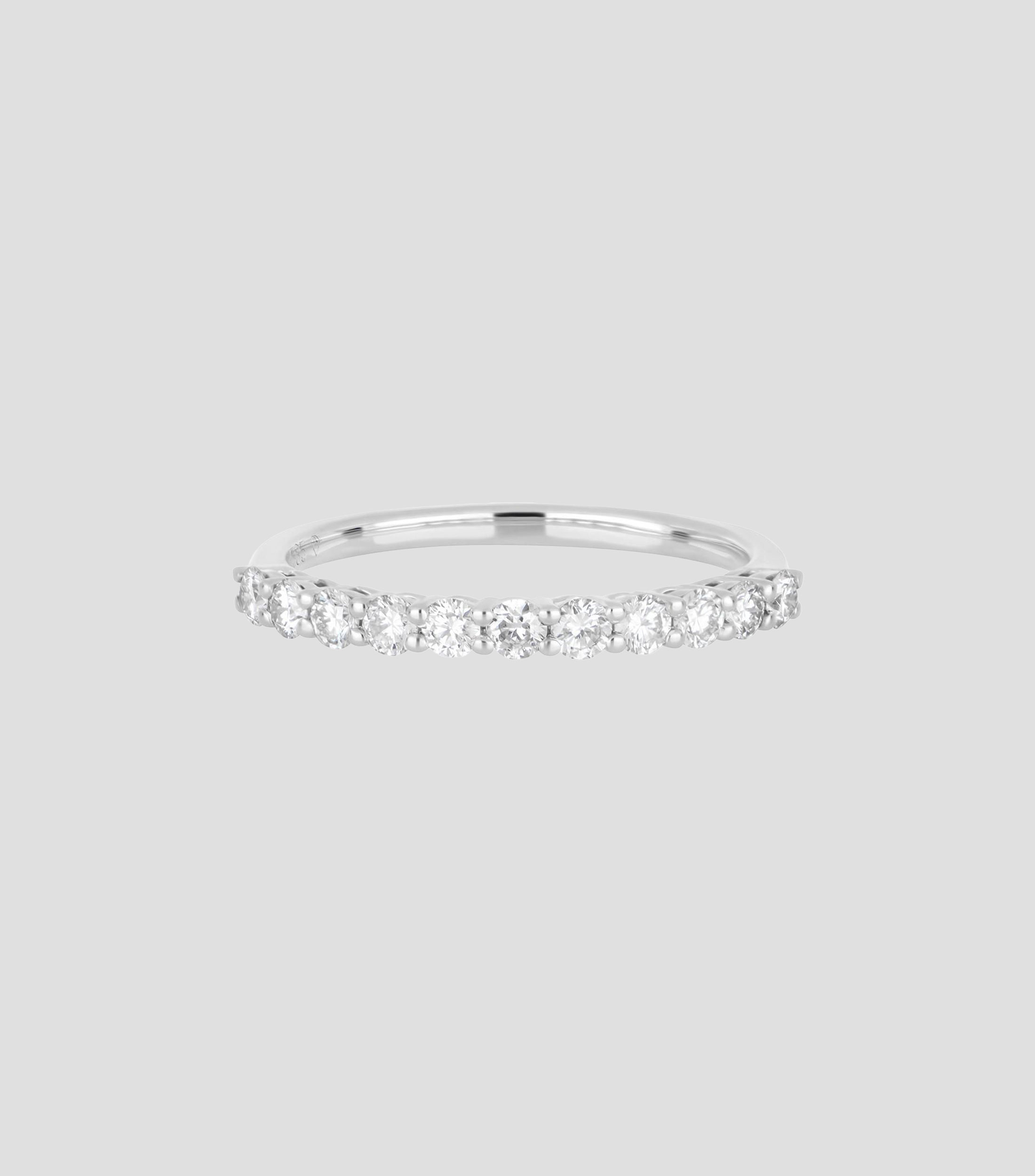 Anillo en Oro blanco de 14 Kilates con Diamantes Naturales Mujer