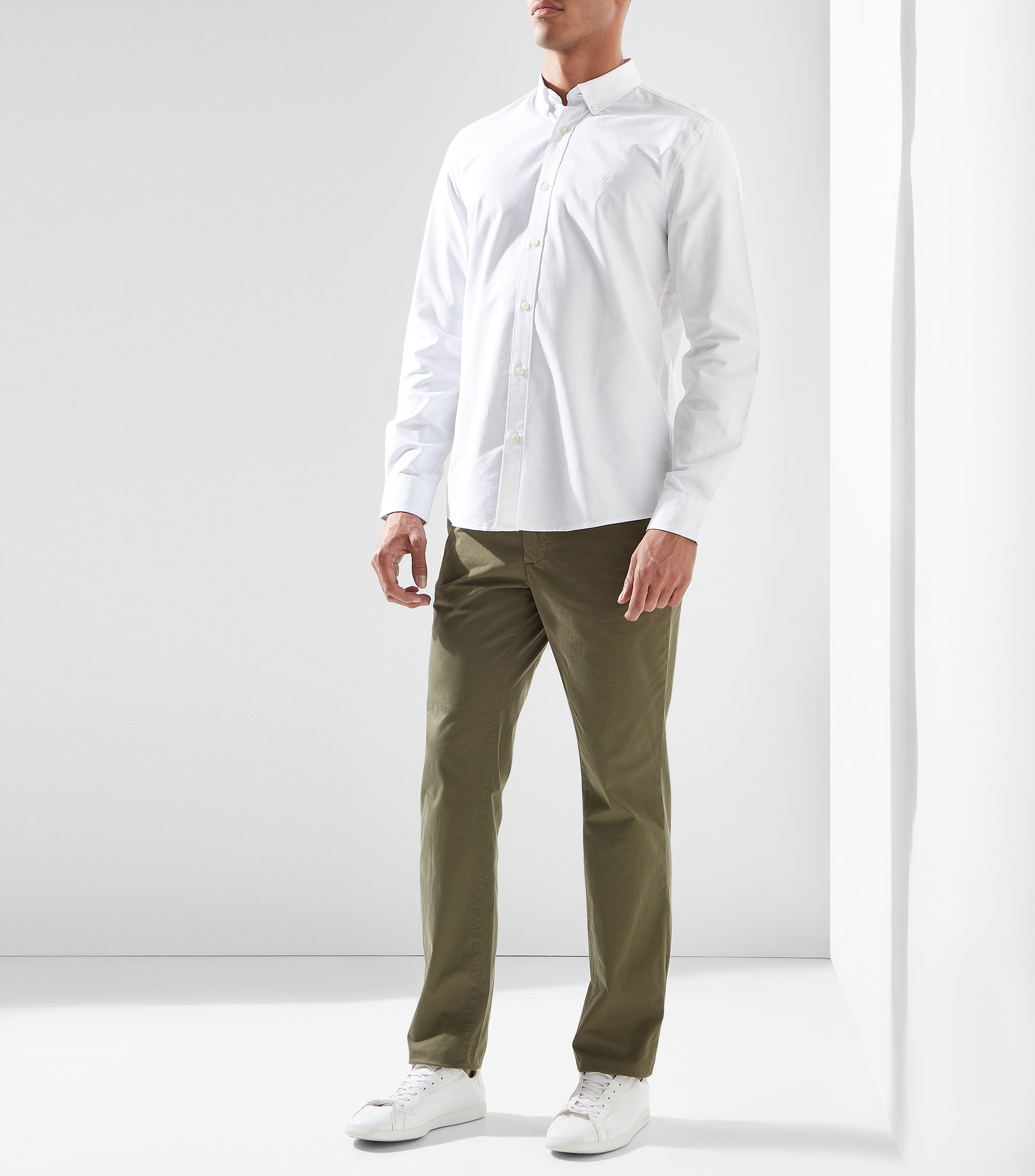 Camisa lisa de manga larga Hombre