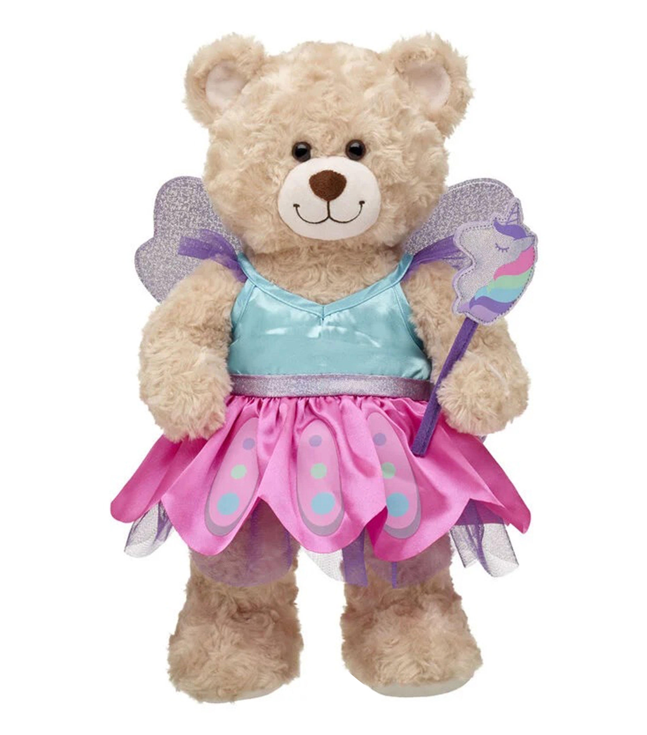 Vestido de hada con alas y varita de unicornio