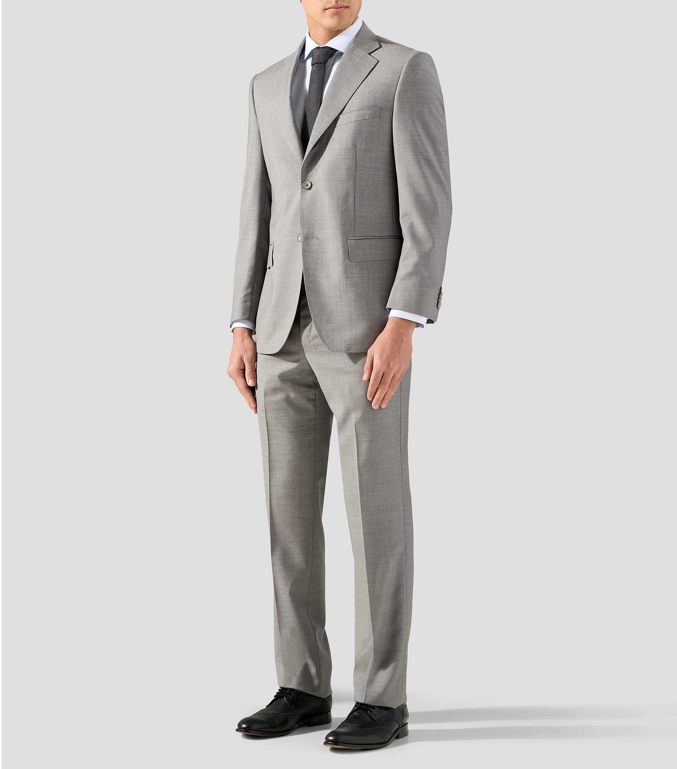 Traje de lana regular jaspeado Hombre