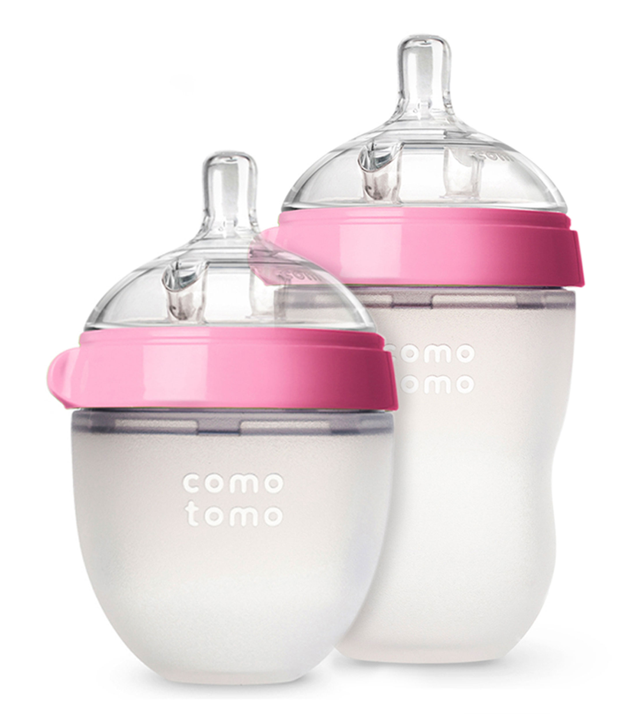 Set 4 biberones rosa