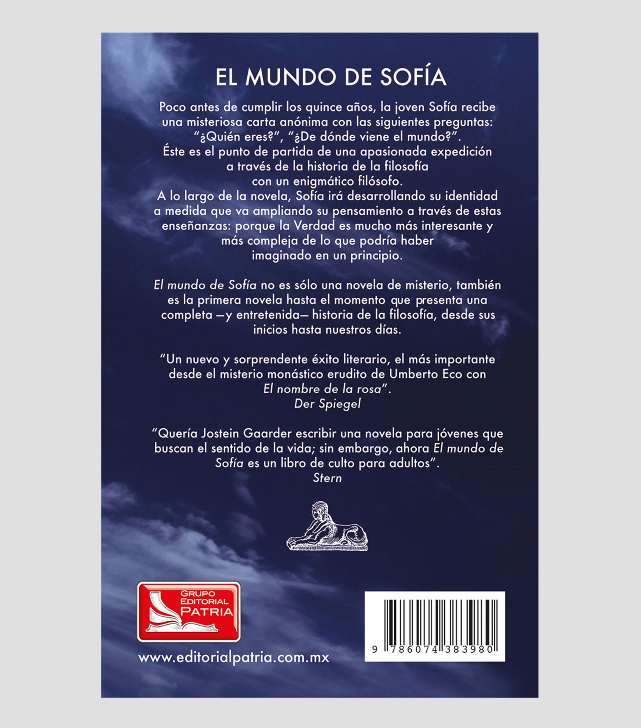 NovelaEl Mundo de Sofía: Novela sobre la historia de la filosofía, Jostein Gaarder