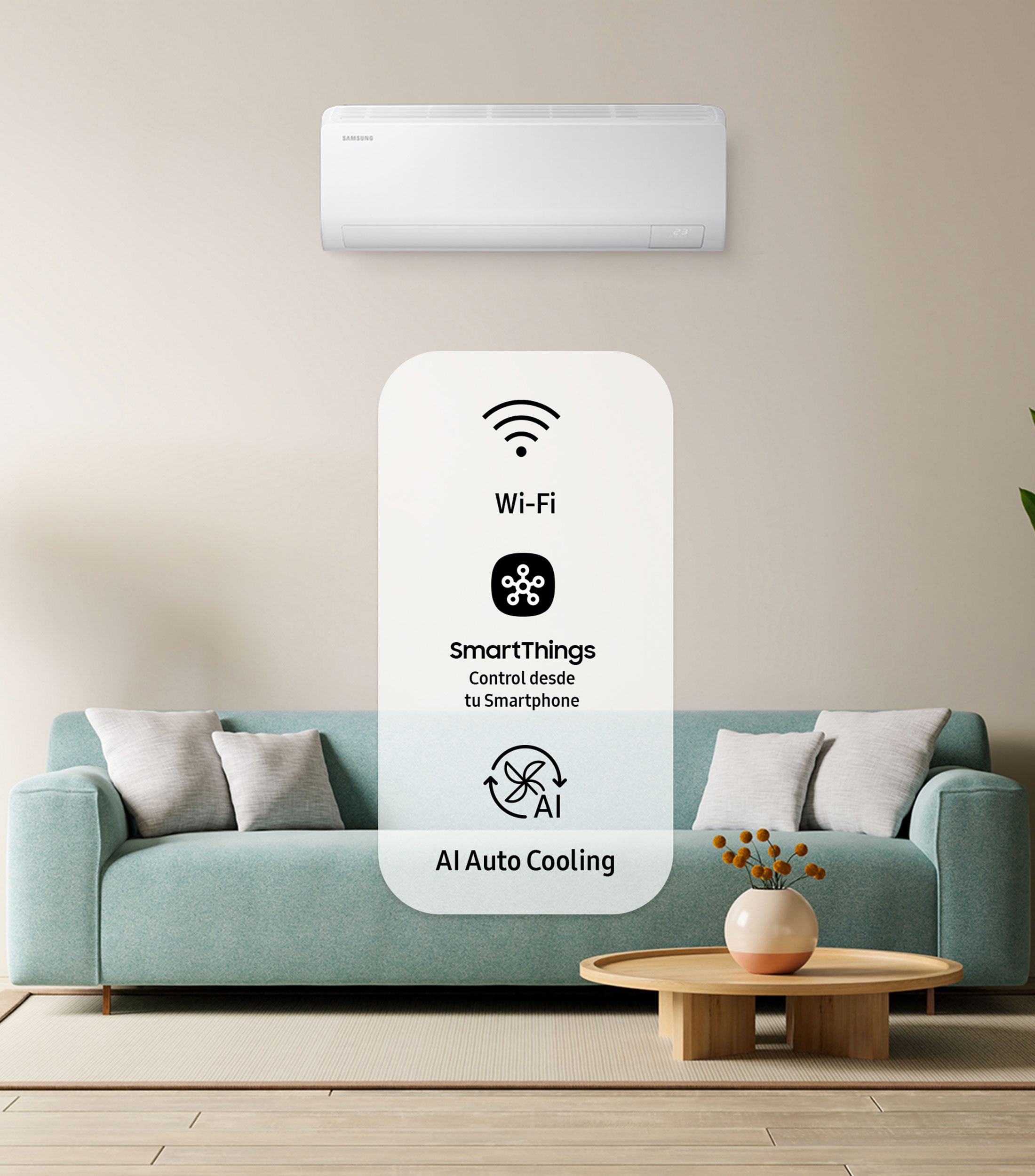 Aire acondicionado minisplit inverter wind 12,000 BTU’s, 1 tonelada 220 V Frío