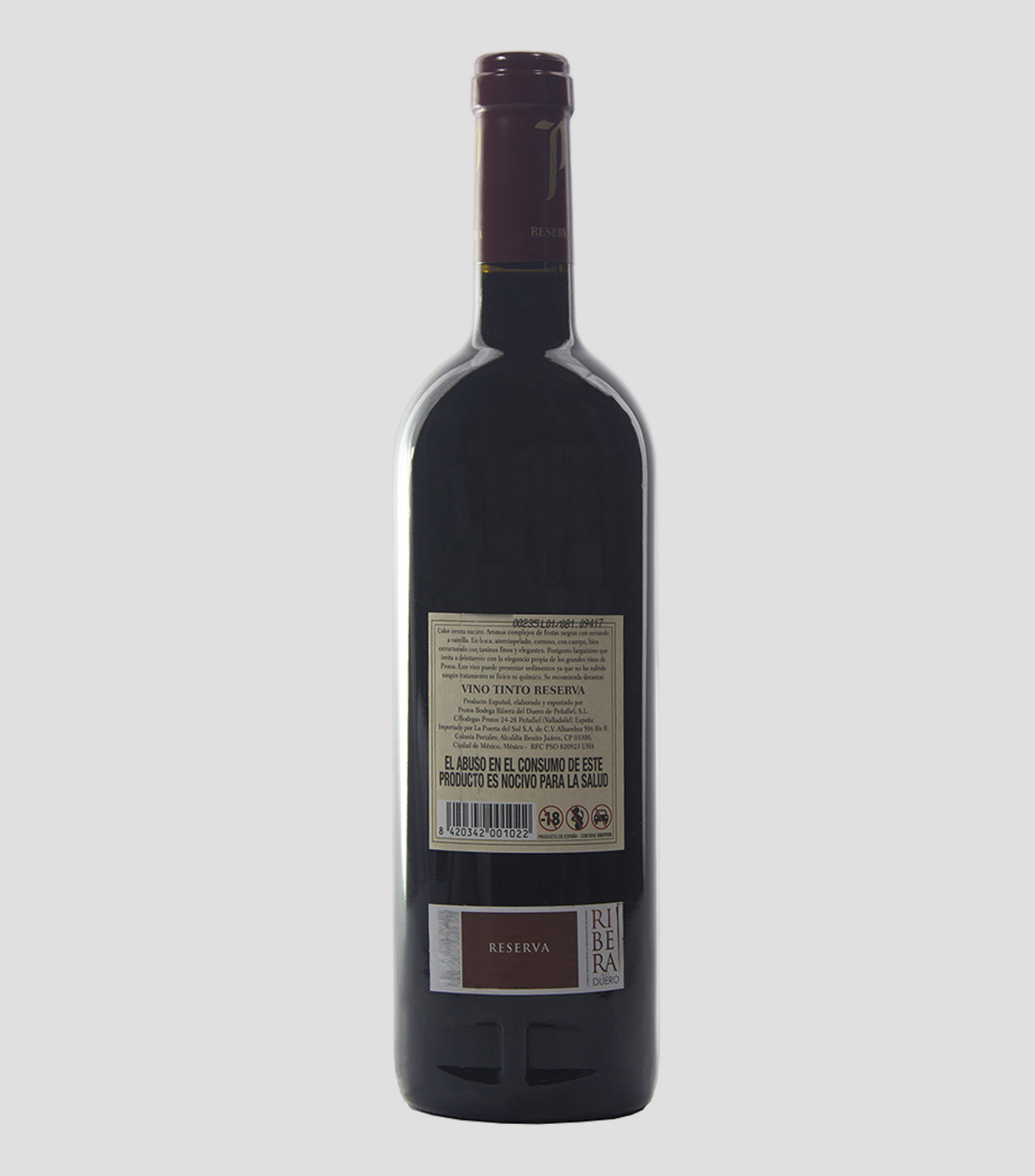 Vino Tinto Tempranillo, 750 ml