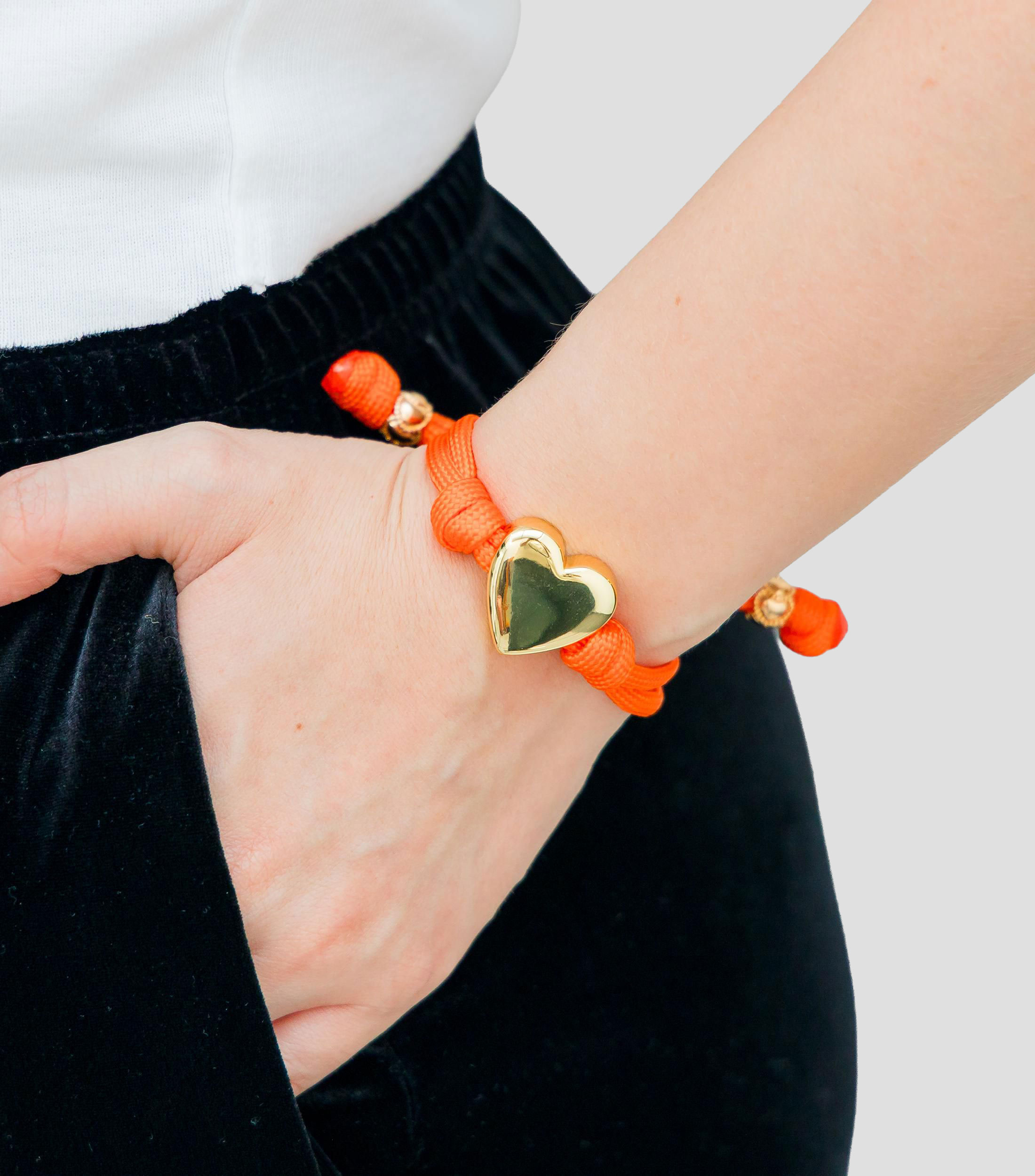 Pulsera con dije de corazón Mujer