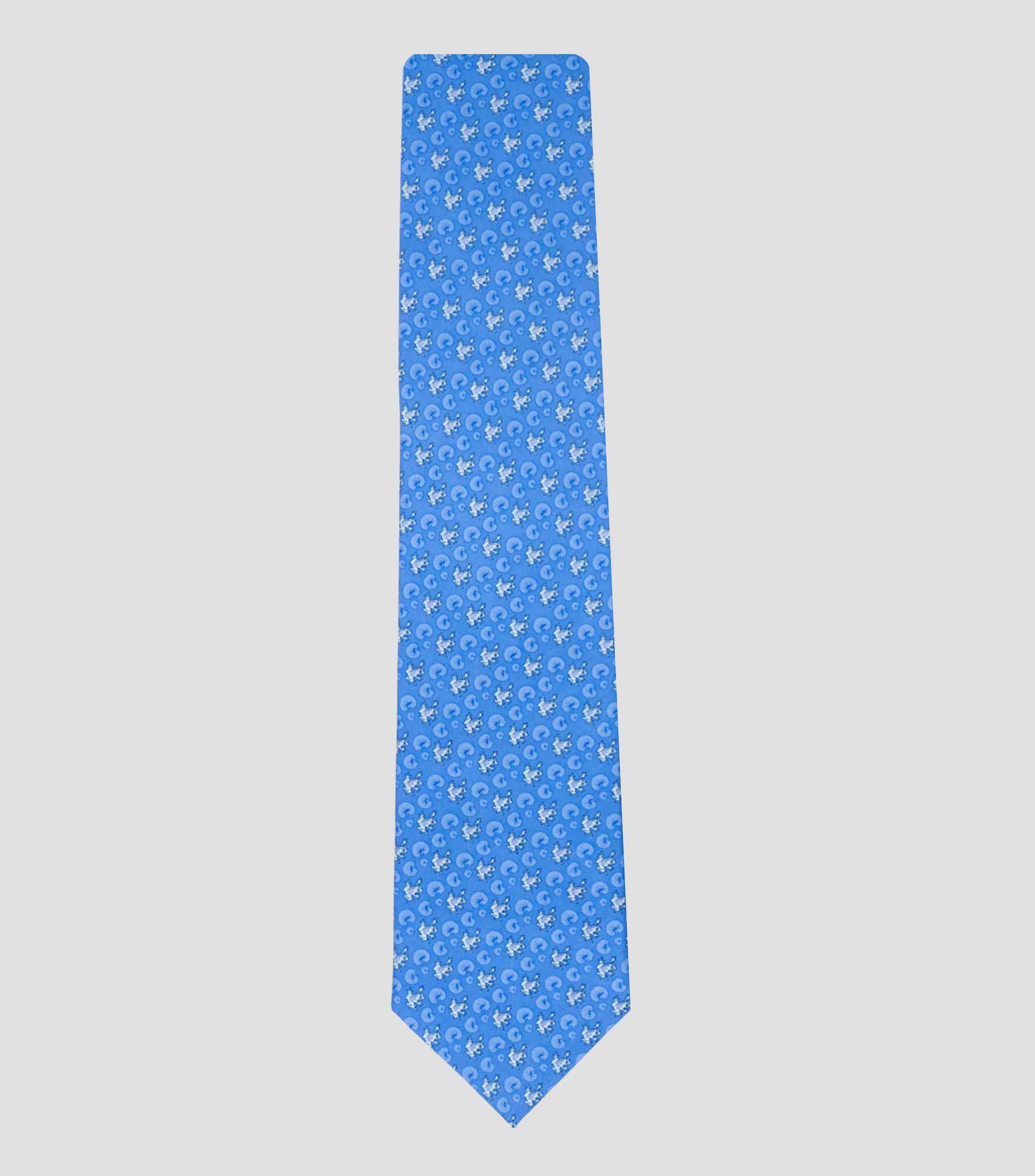 Corbata ancha en seda amarilla estampada S8 Rana y Nenúfares Hombre