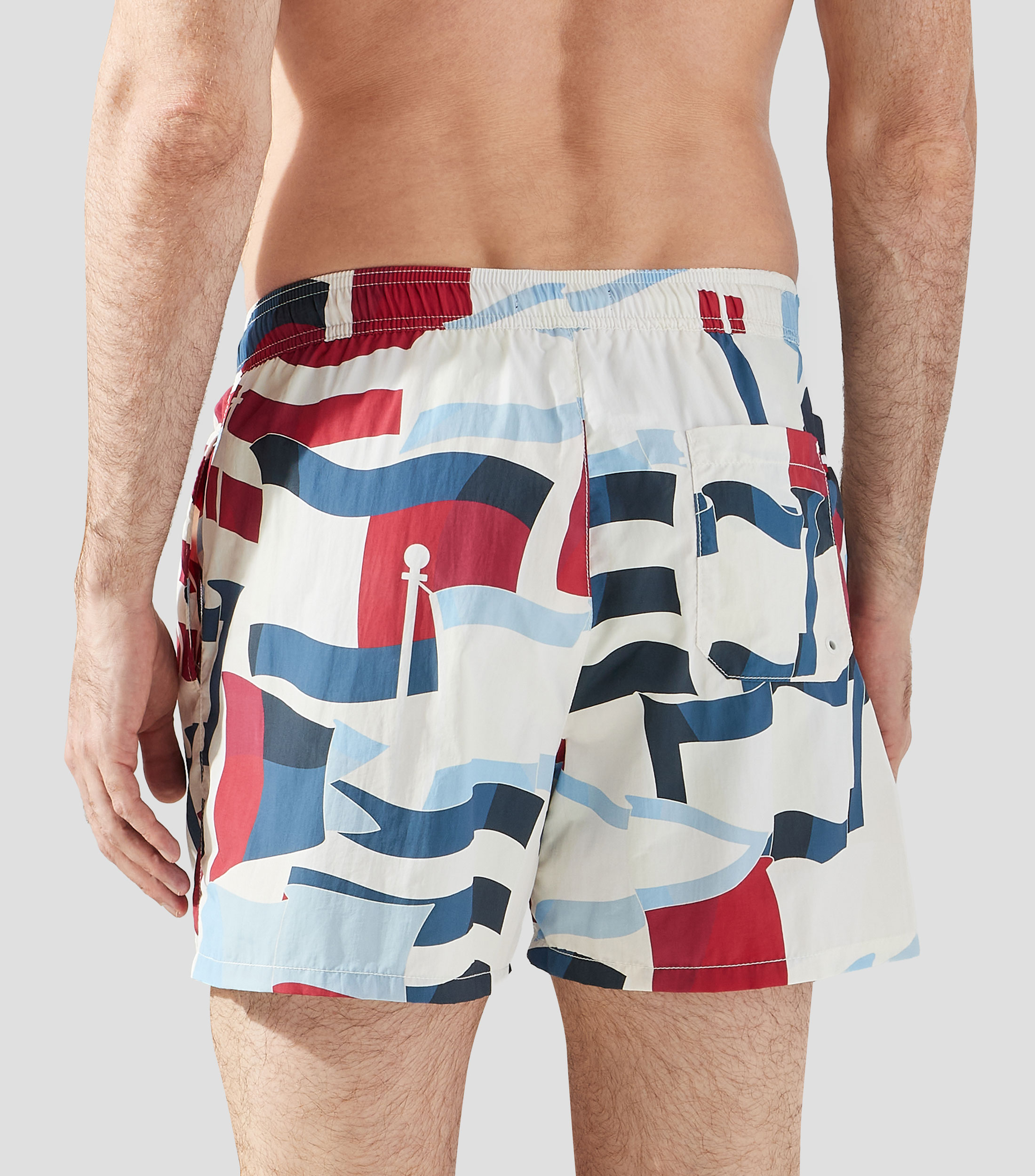 Traje de baño largo estampado Hombre