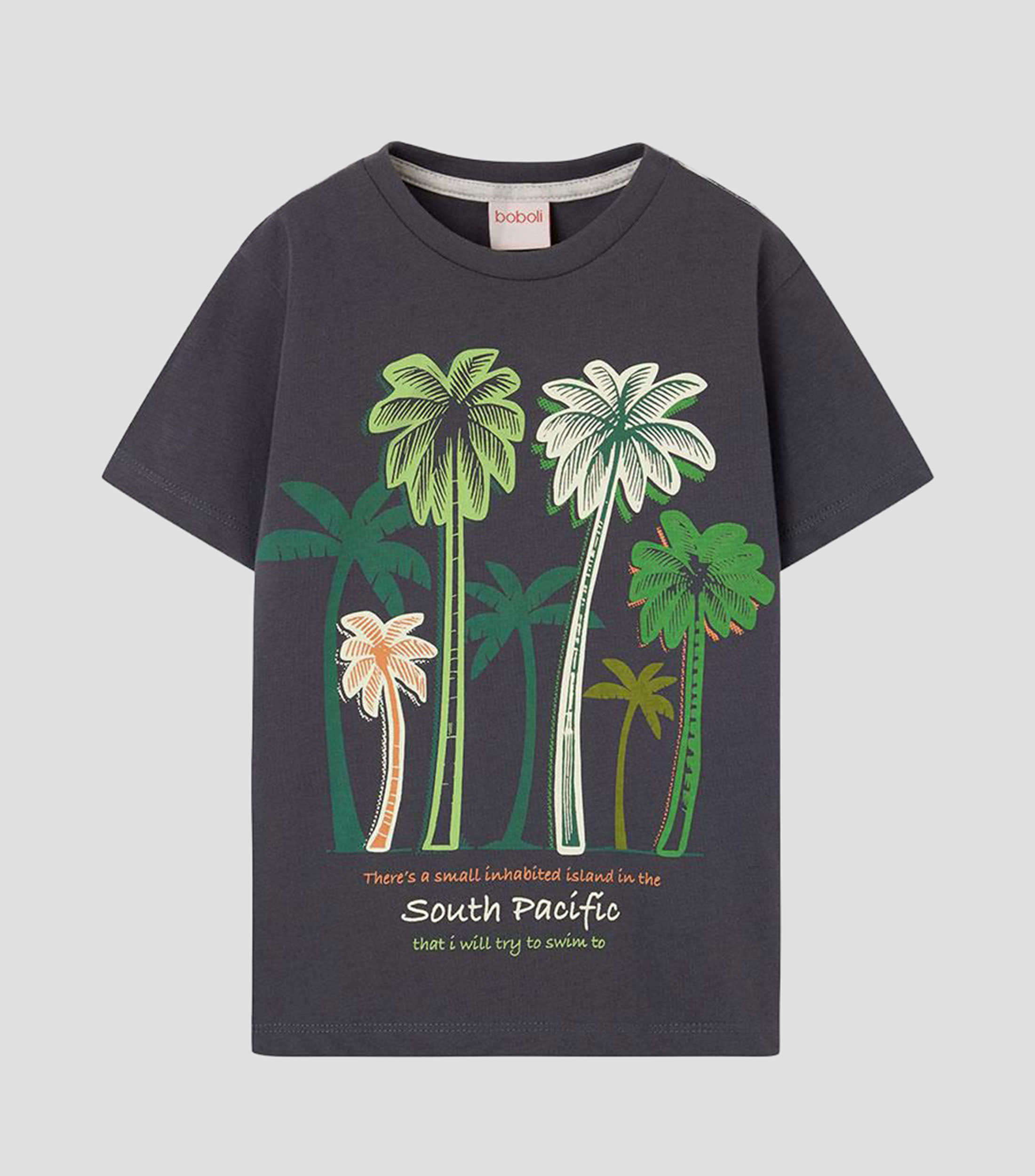 Playera cuello redondo manga corta estampada Bebé