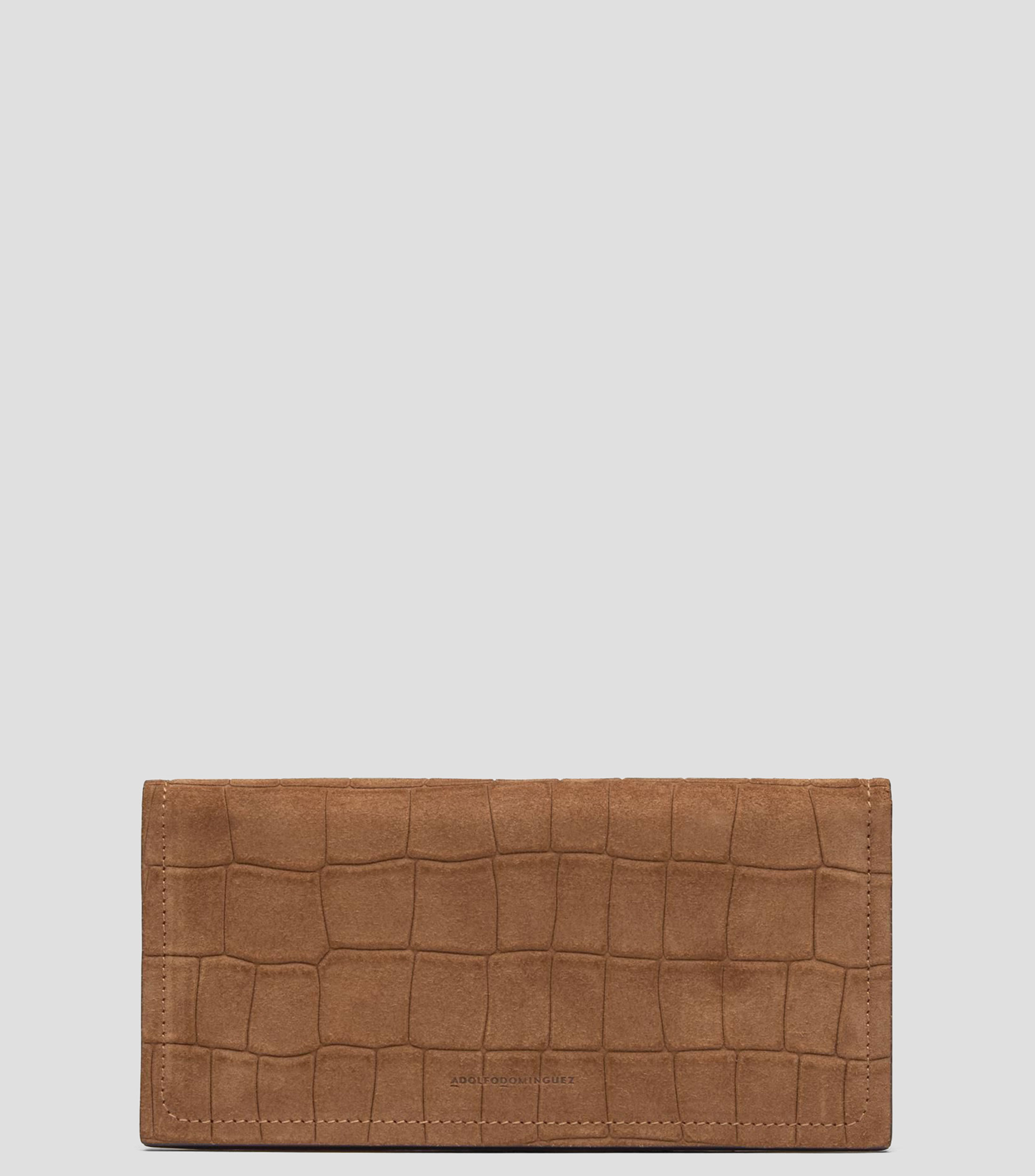 Cartera en piel liso Mujer