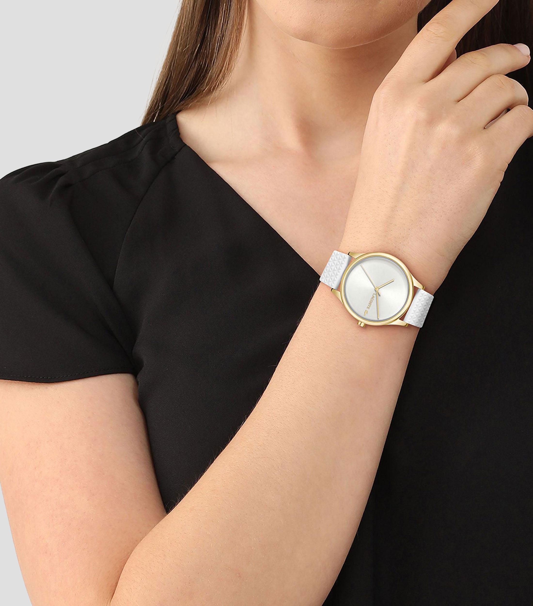 Reloj para Mujer Crocodelle Casual Blanco, Dorado