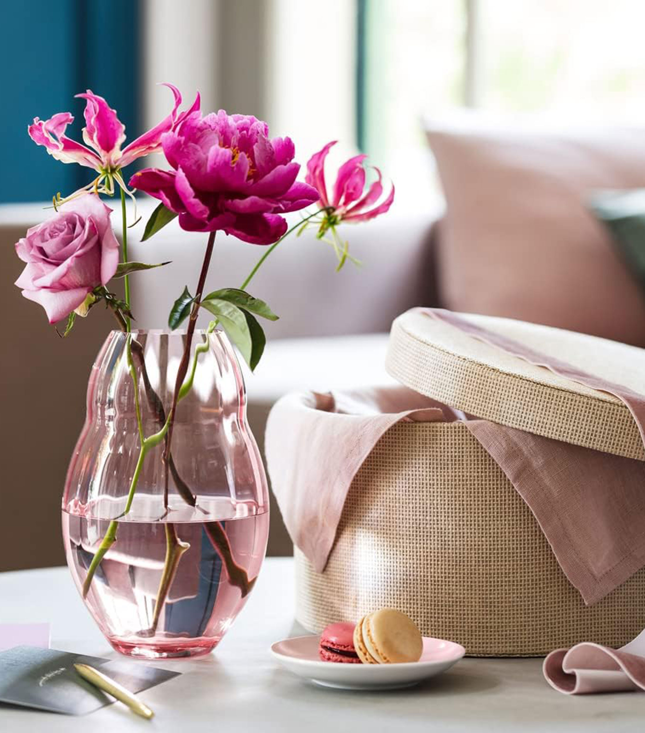 Florero Rose Garden en cristal