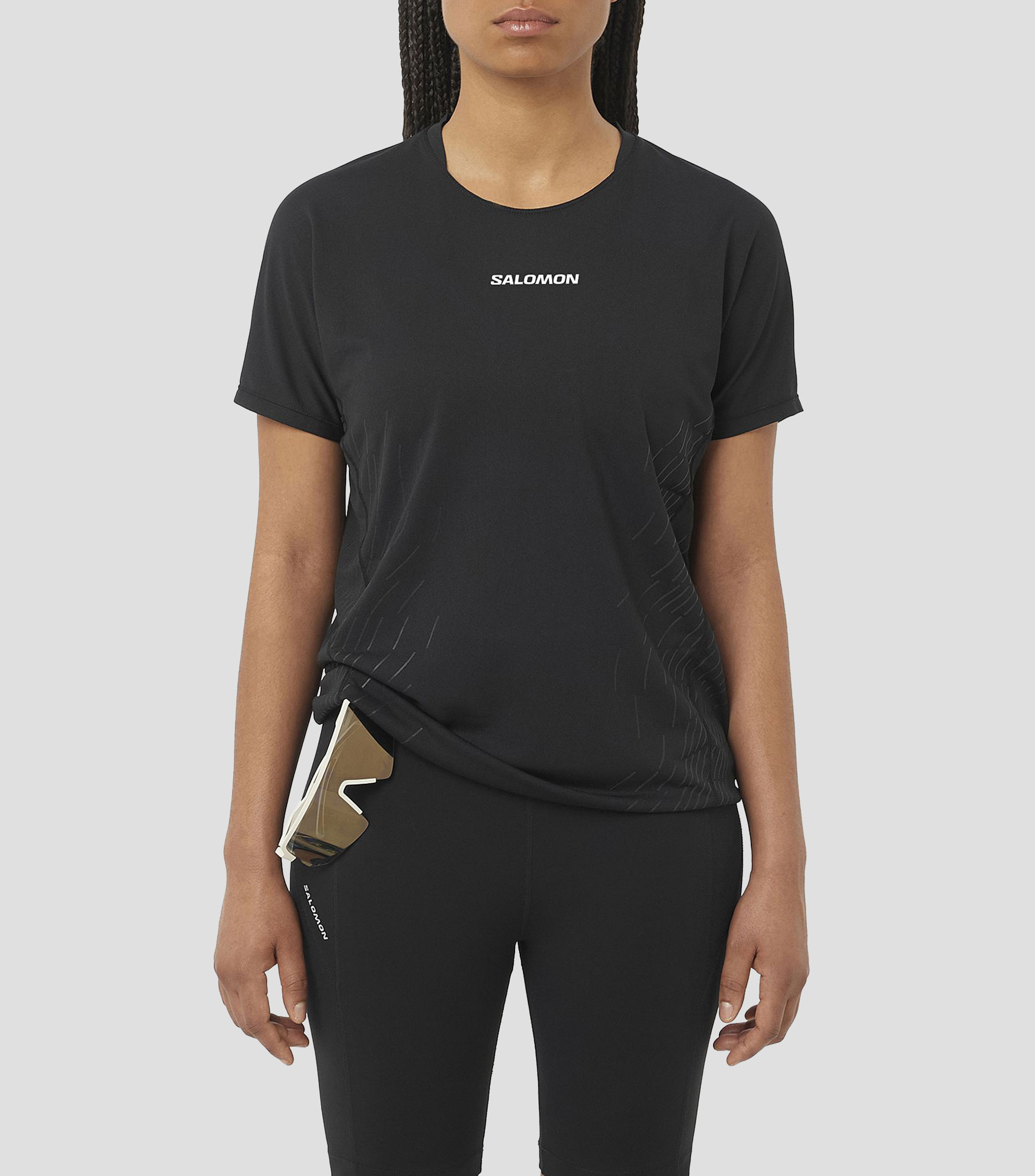 Playera para correr Sense Aero Graphic cuello redondo manga corta lisa Mujer