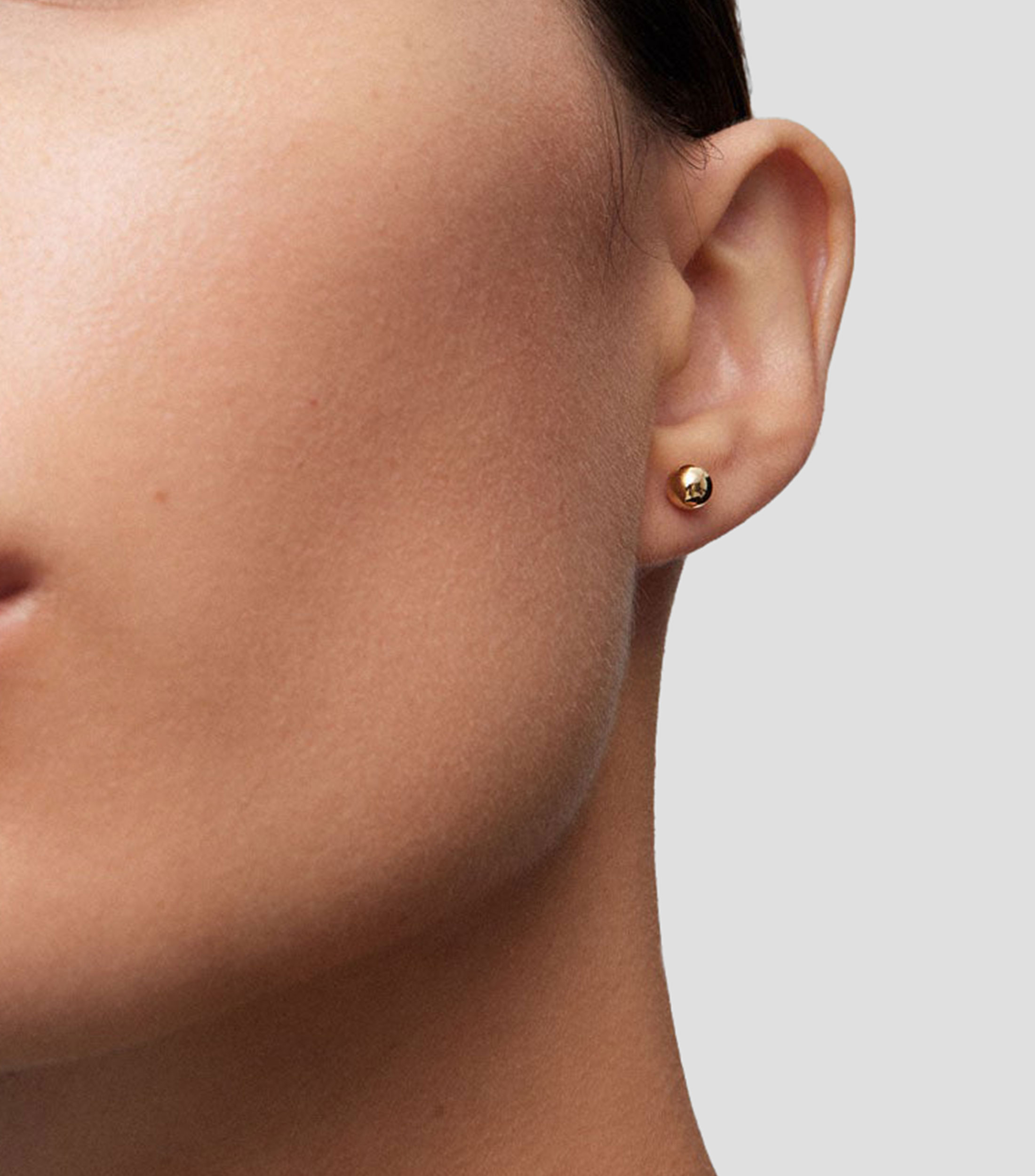 Pendientes boton Idalia en oro amarillo 18 Kilates Mujer