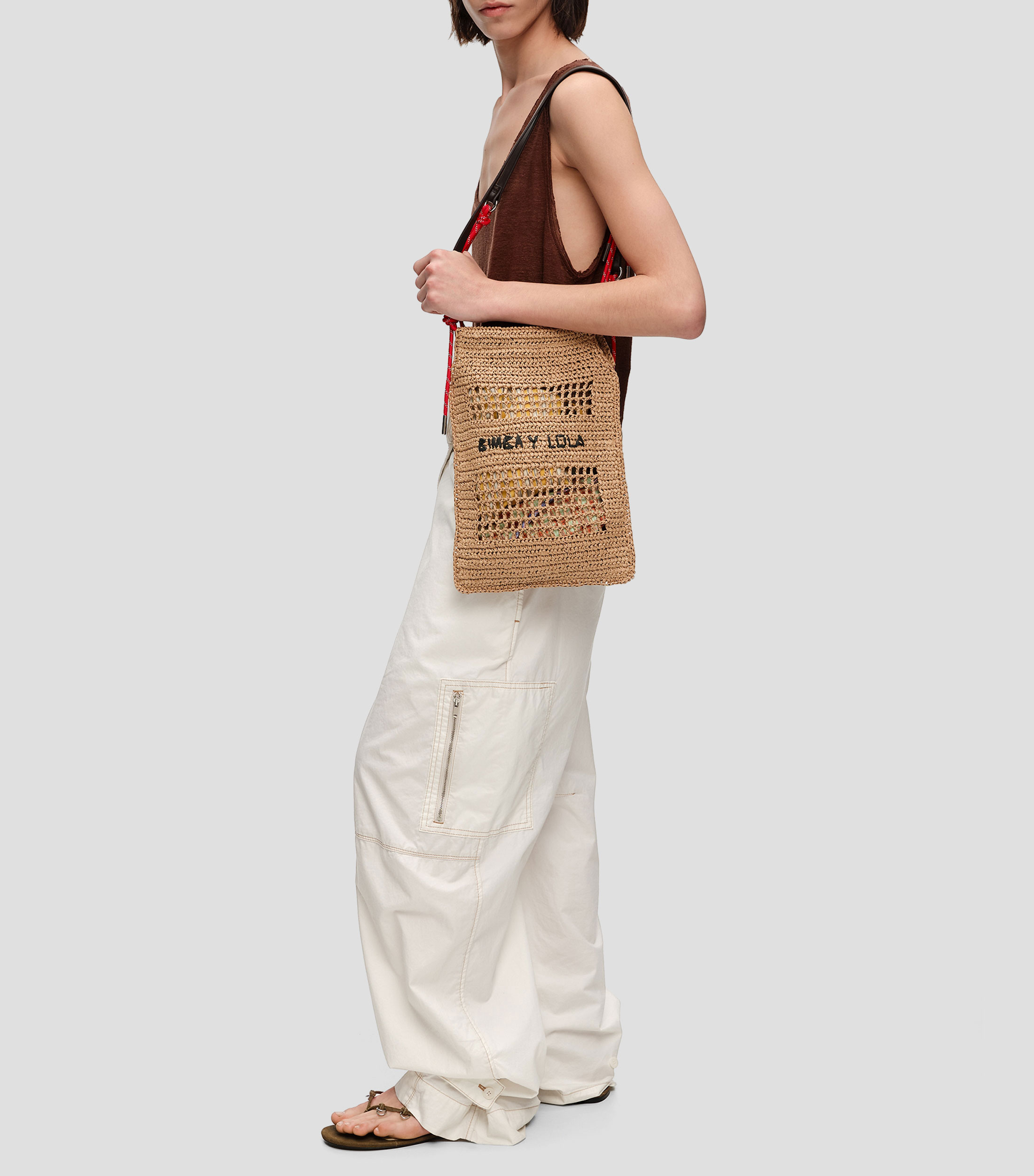Bolsa de hombro pequeño papel natural Mujer