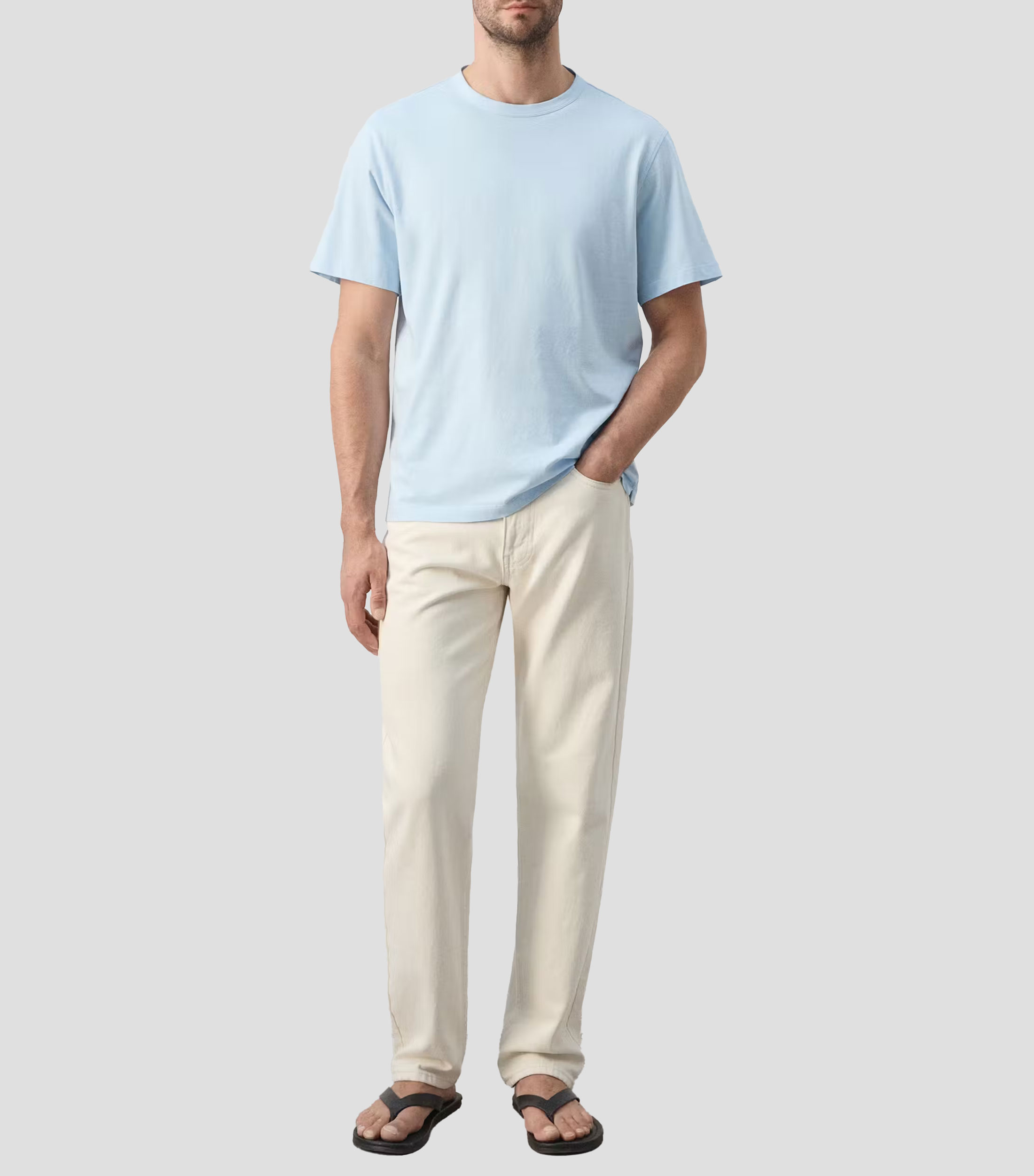 Playera cuello redondo manga corta liso Hombre