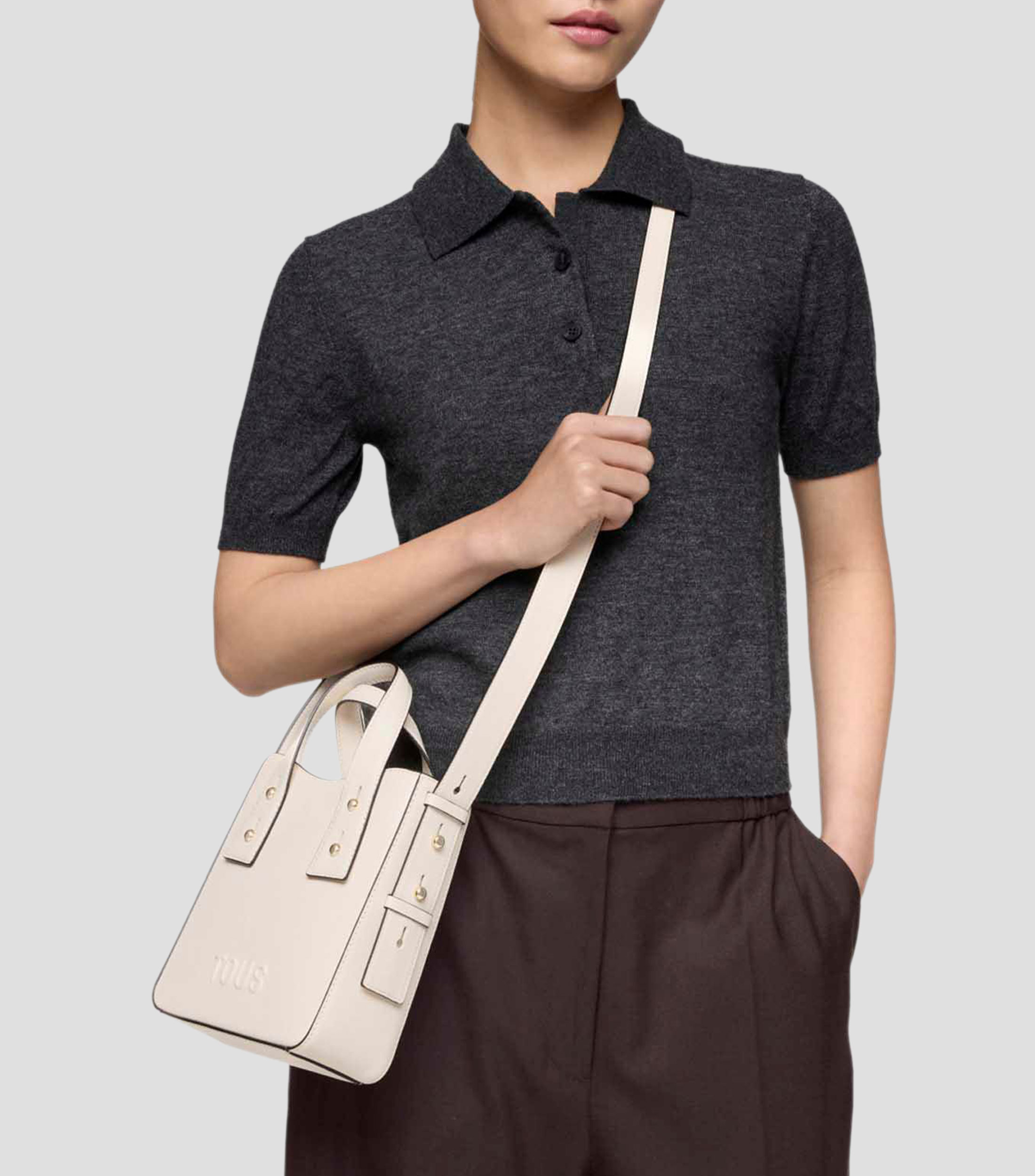 Bolsa shoulder Back to basics liso Mujer