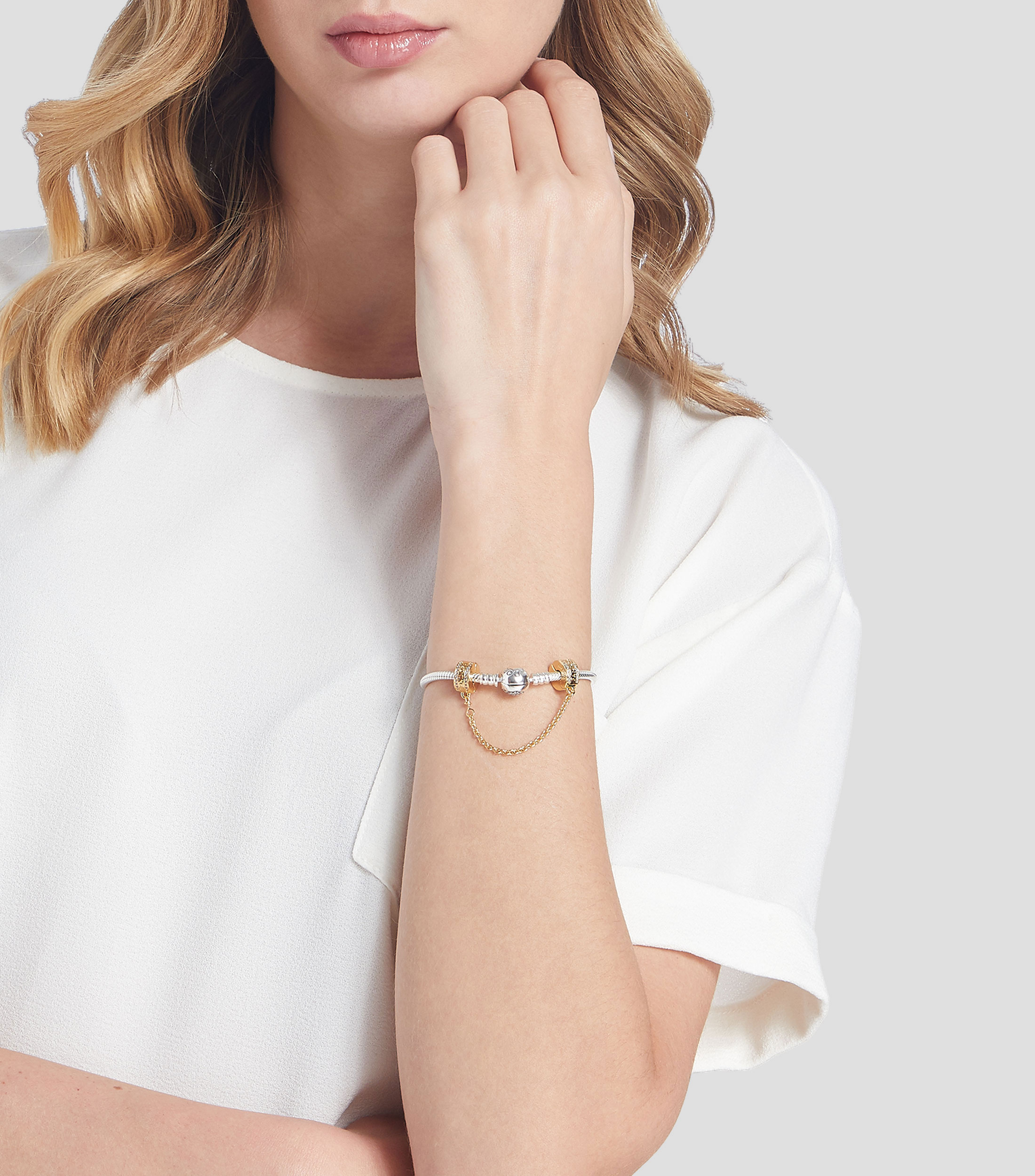 Charm Cadena de seguridad en plata .925 Pandora Signature Mujer