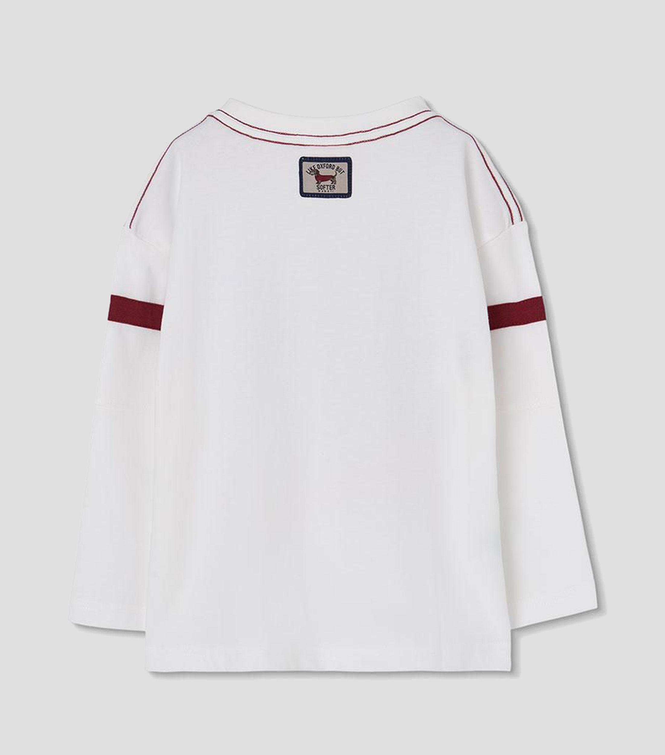 Playera de cuello redondo con manga larga estampada Niño