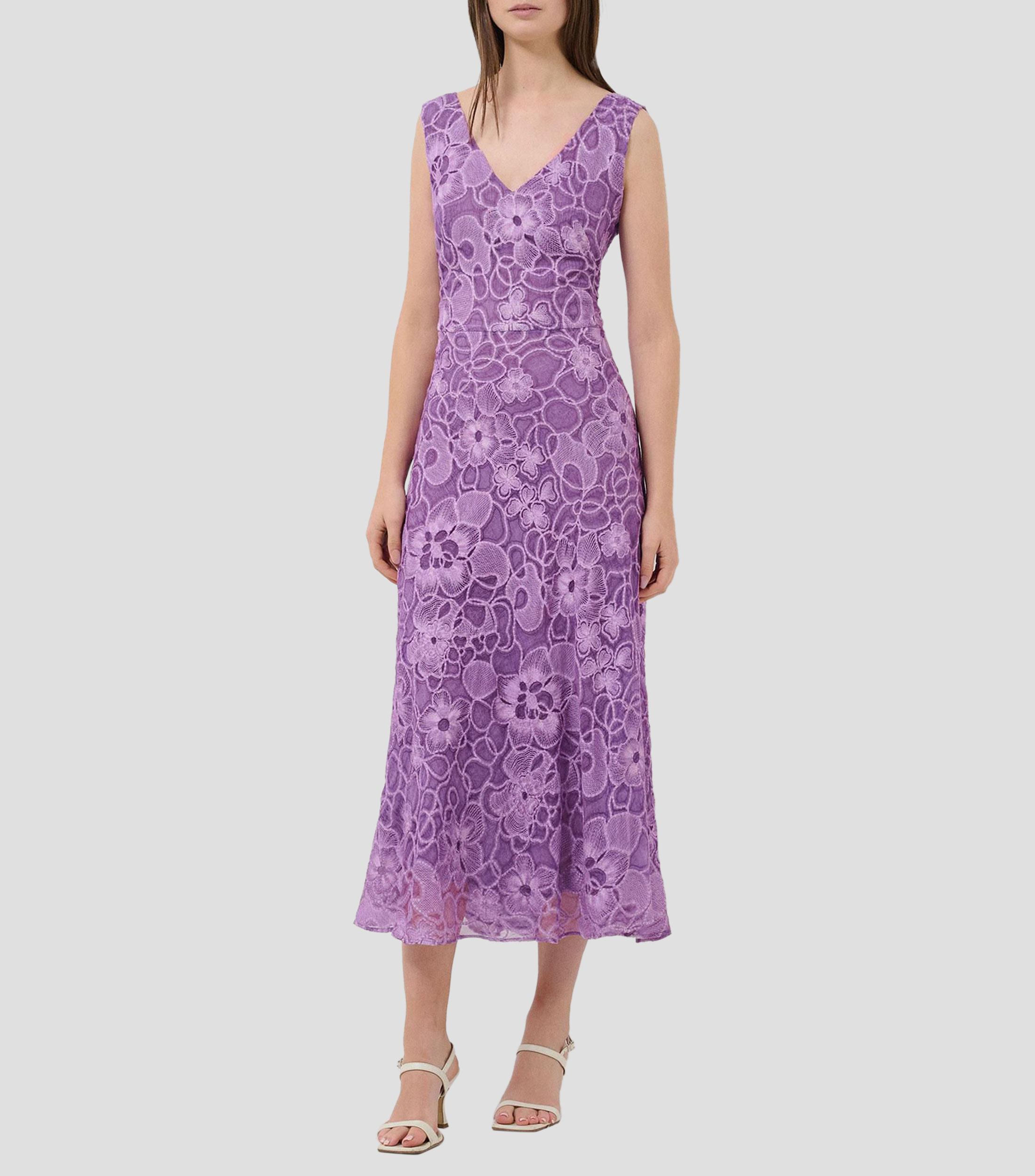 Vestido midi floral fantasía Mujer