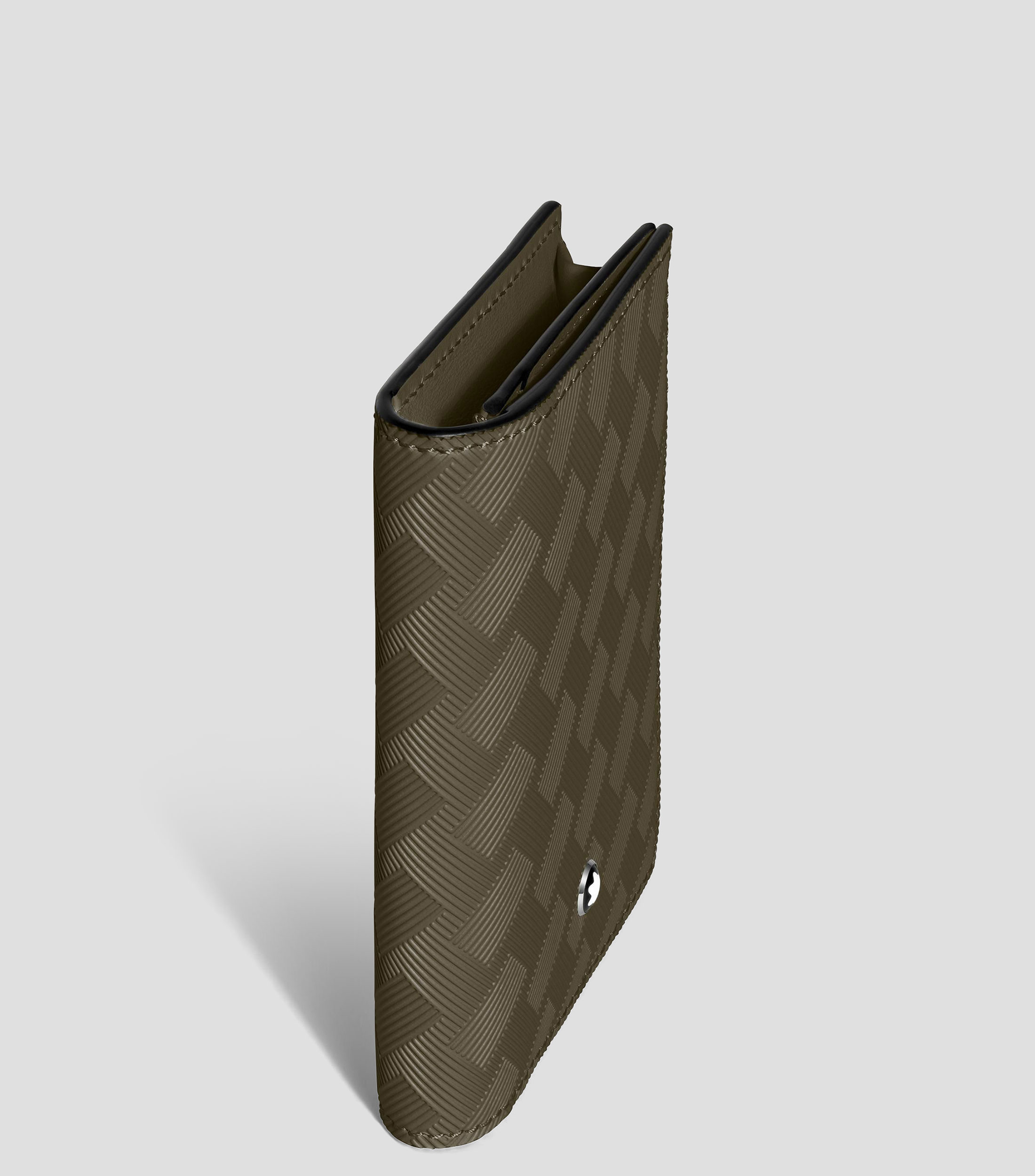 Tarjetero Bifold Verde en Piel Extreme Liso hombre
