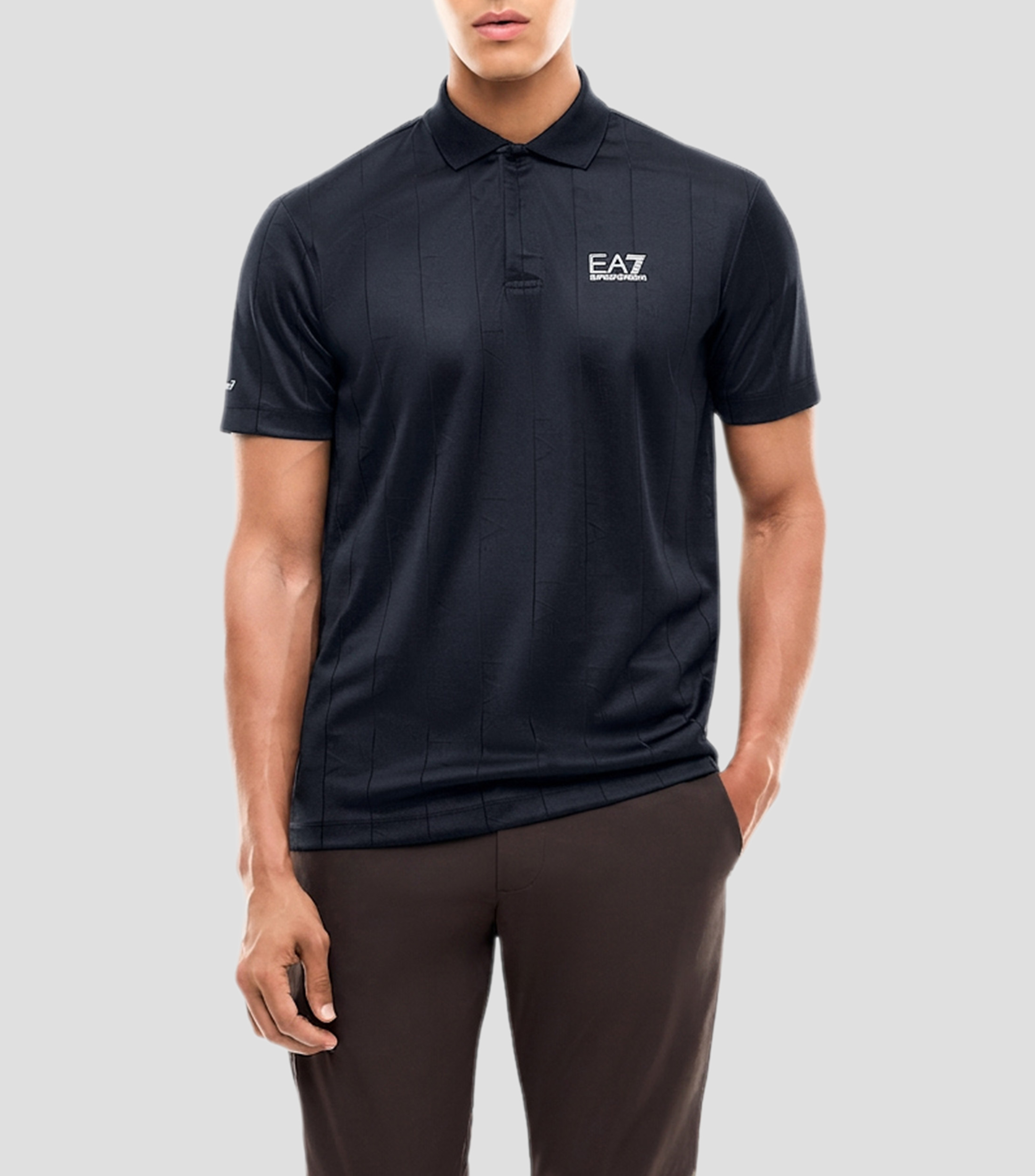 Playera Tipo Polo Manga Corta Sólido Hombre