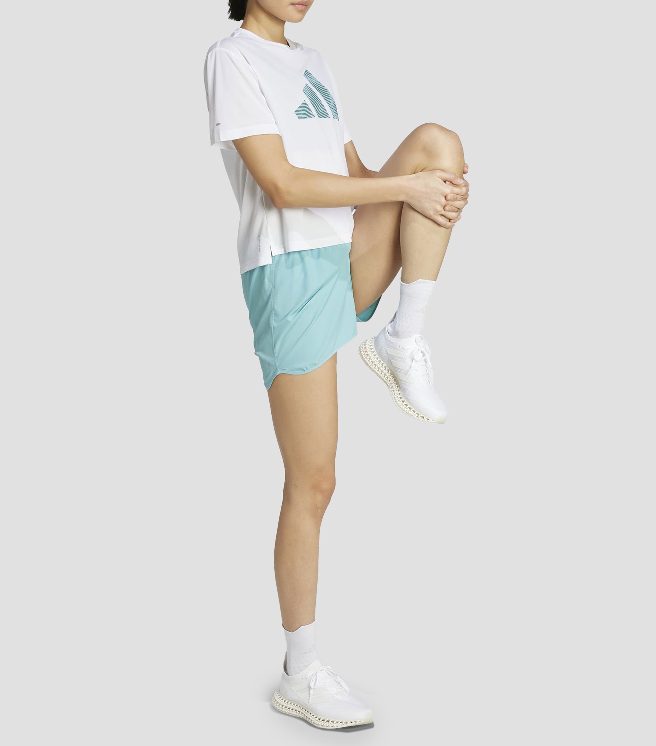 Playera para correr de cuello redondo y manga corta con Climacool Mujer