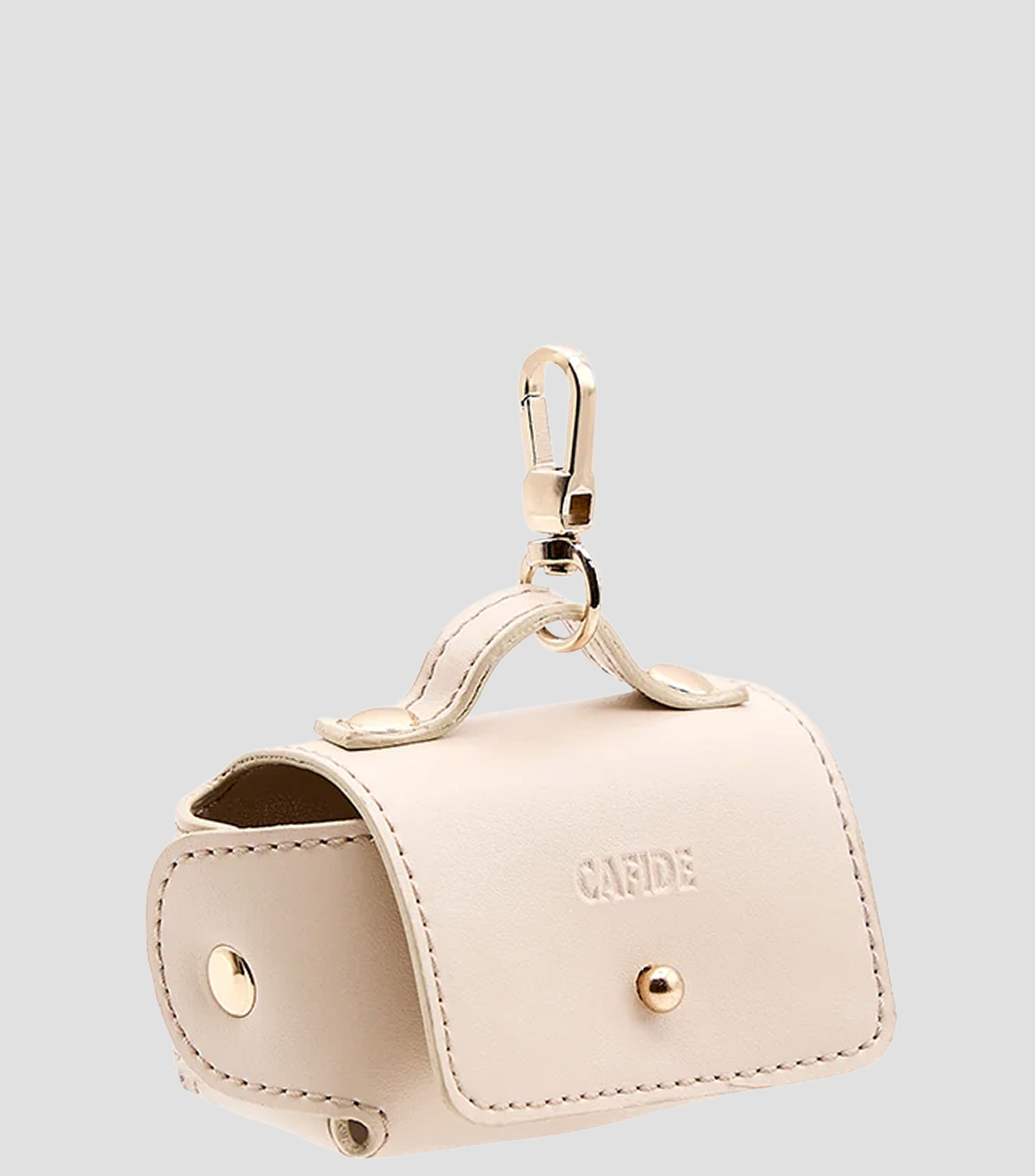 Portabolsas Cuero Vegano Beige
