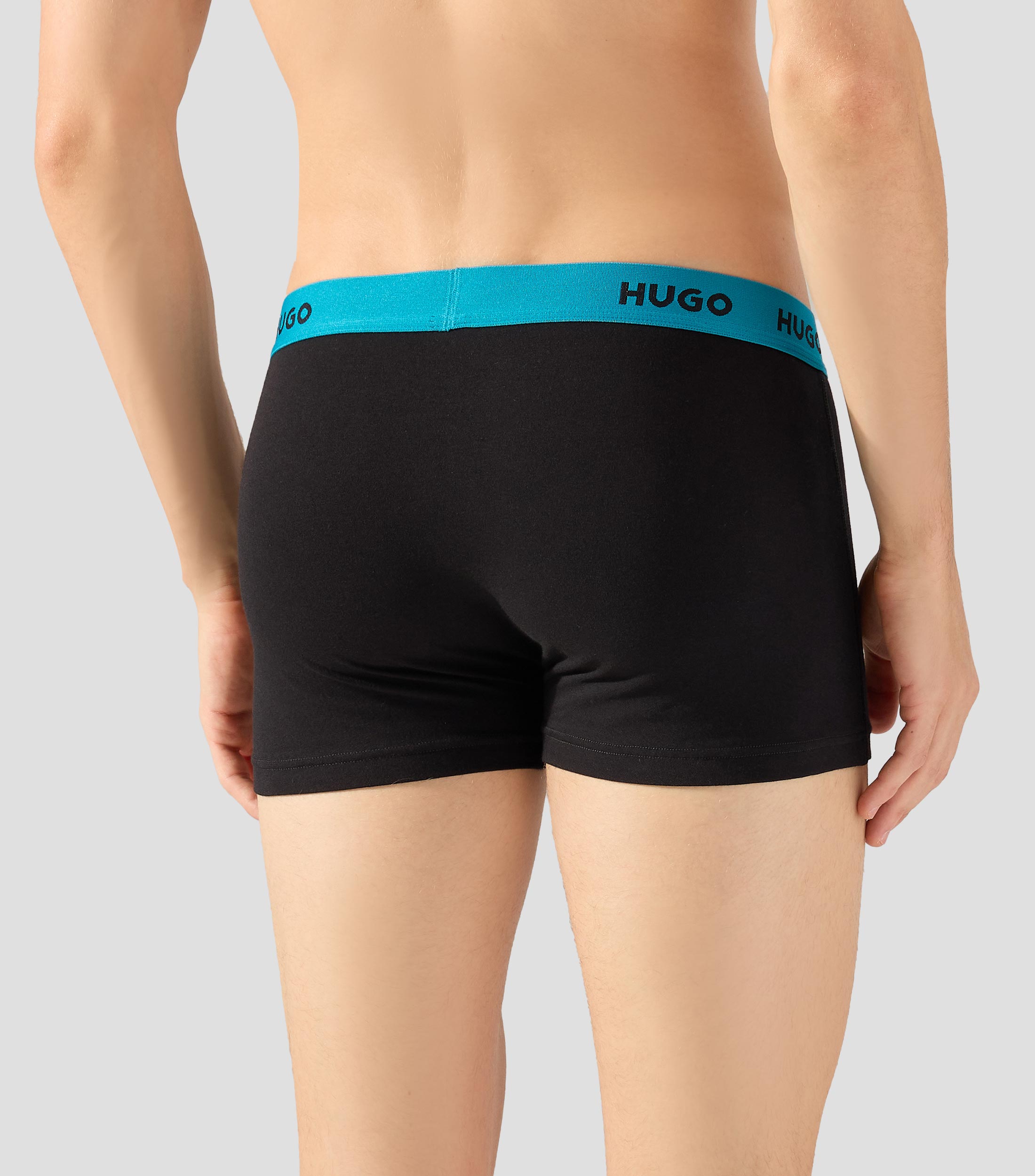 Set de tres bóxers con cintura de jacquard con logos Hombre