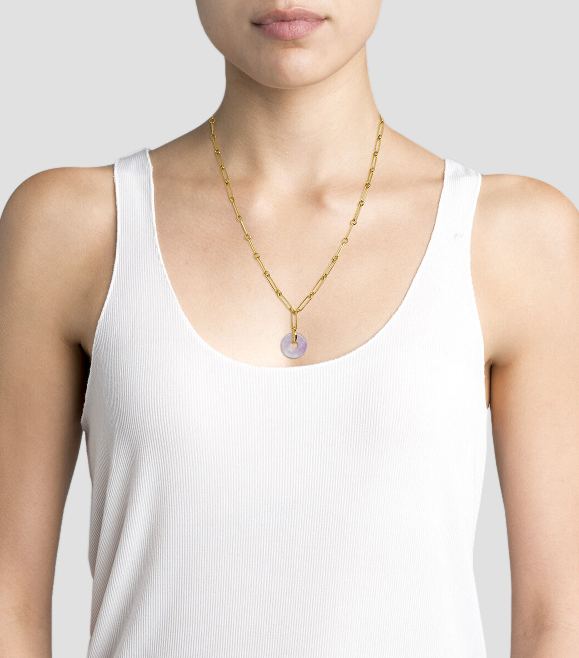Collar en plata Donkie Amethyst Mujer