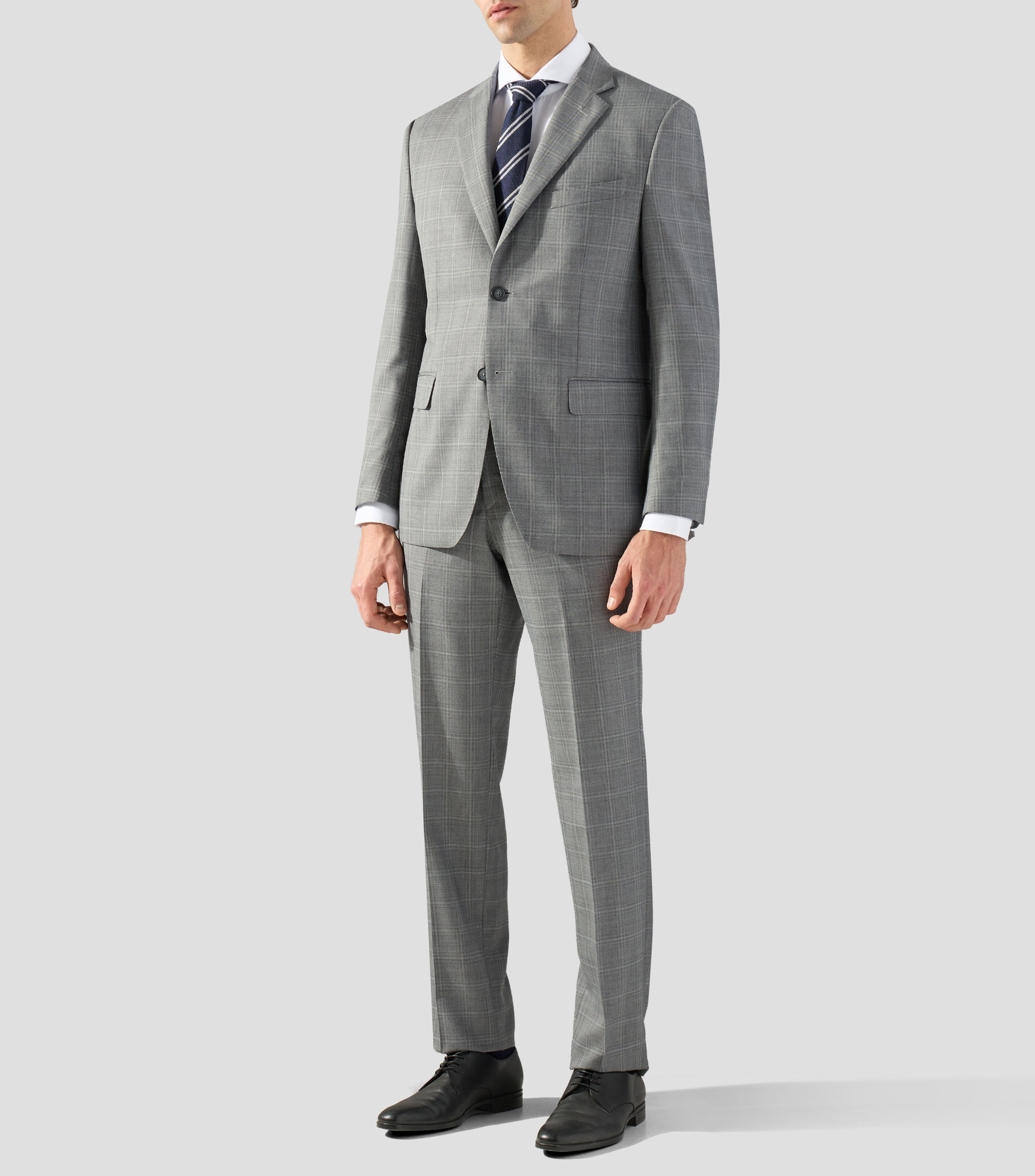 Traje de corte slim a cuadros Hombre