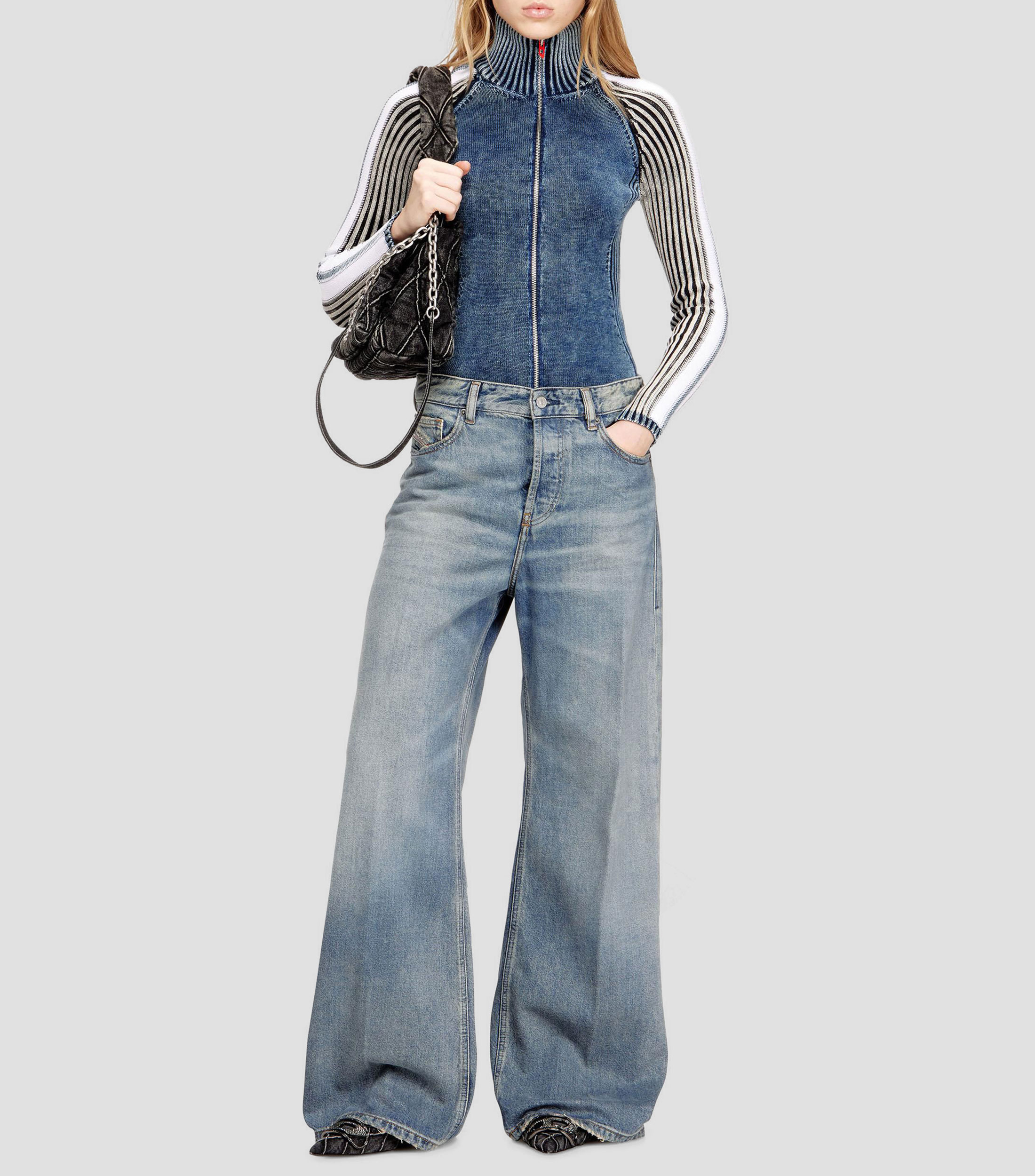 Bolsa Shoulder Charm deslavada Mujer