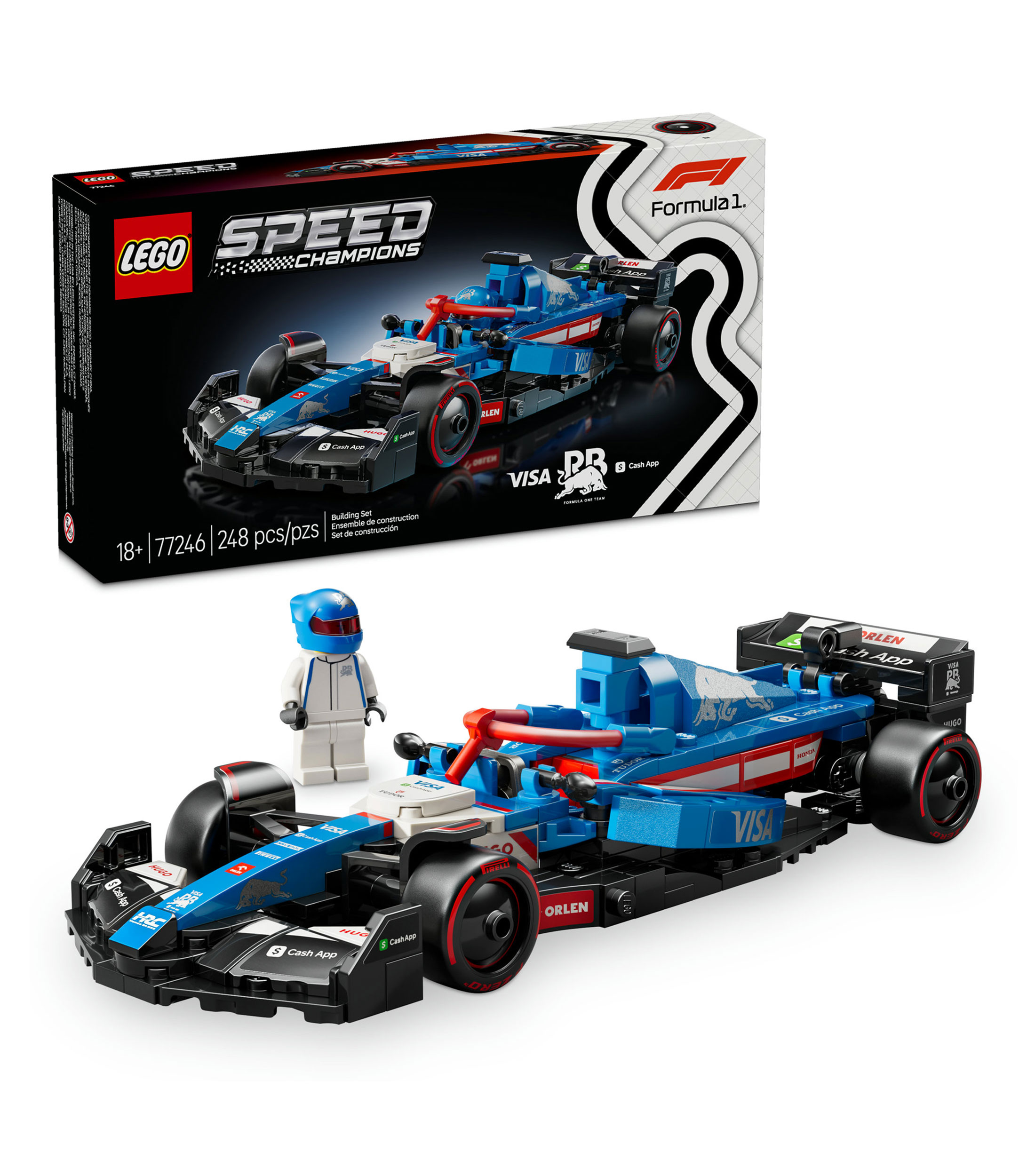 Lego Speed Champions Auto de Carreras Visa Cash App RB VCARB 01 F1 77246