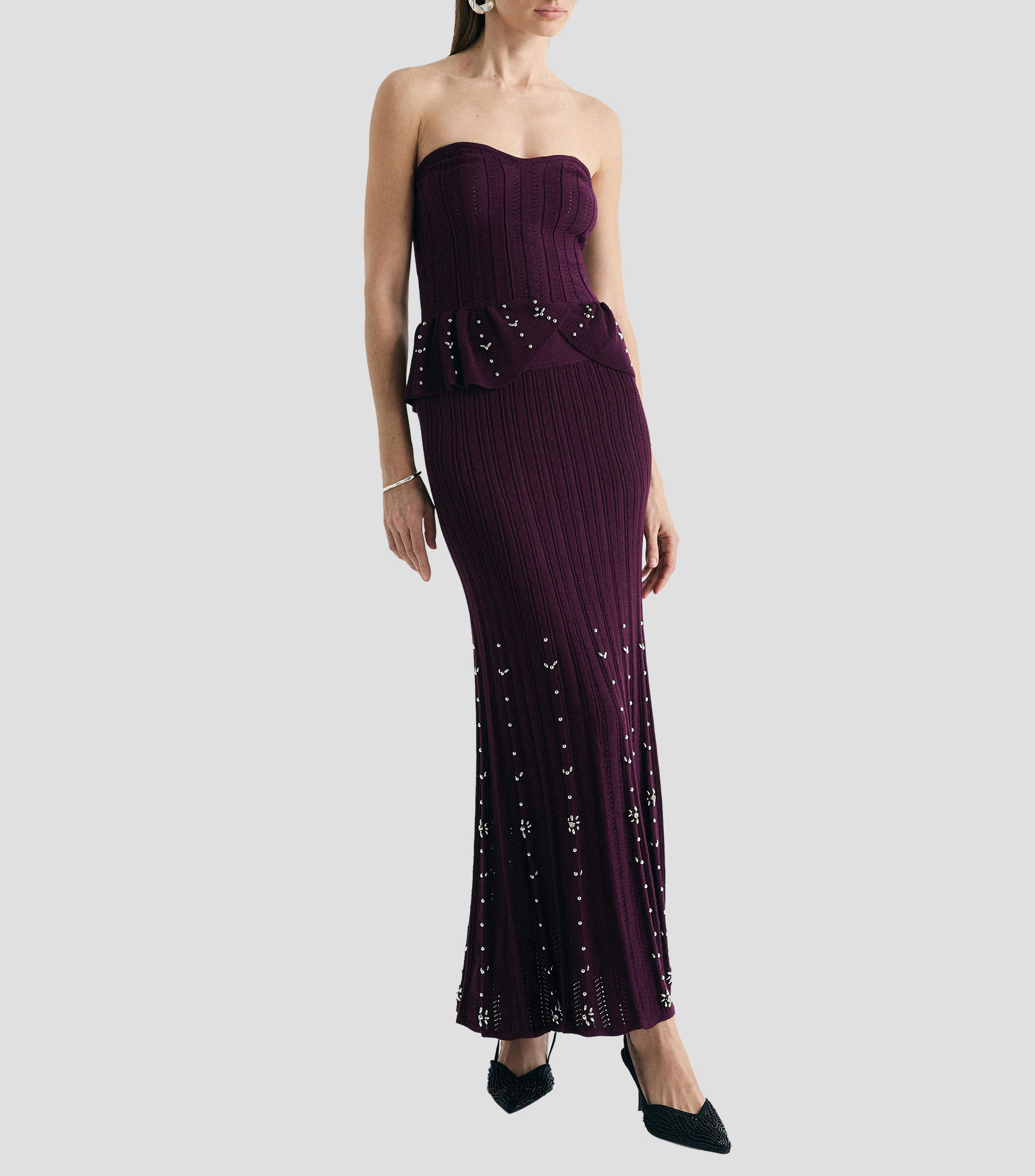 Top cuello strapless sin mangas fantasía Mujer