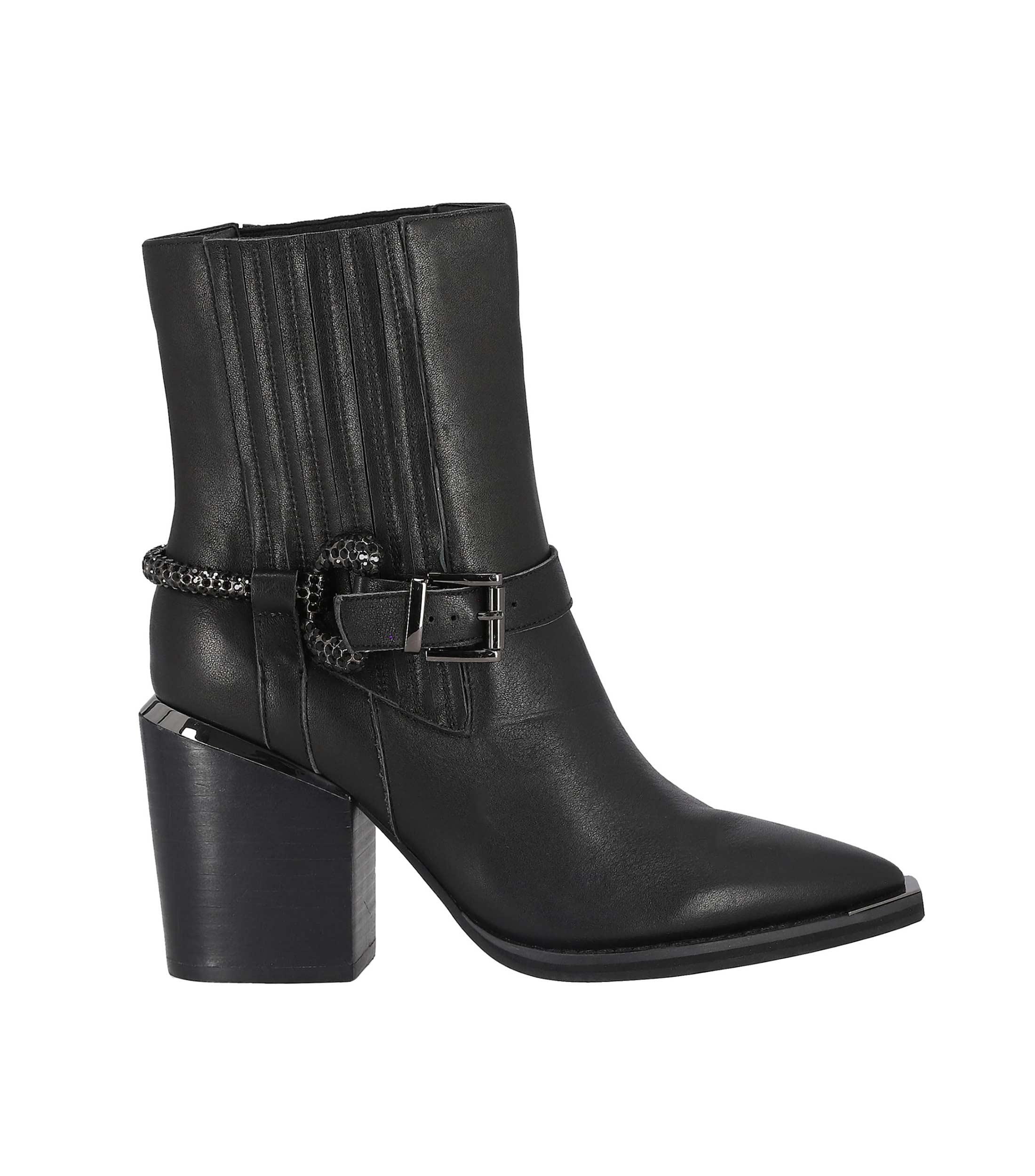 Alma en Pena: Botas en Piel con Tacón Alto Media Luna Mujer | El ...