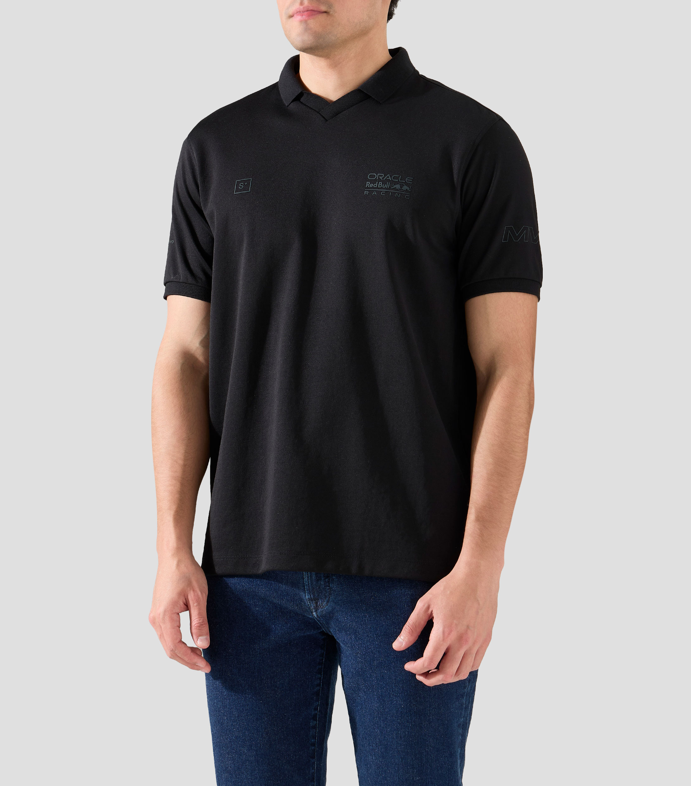 Playera tipo polo con manga corta lisa Hombre