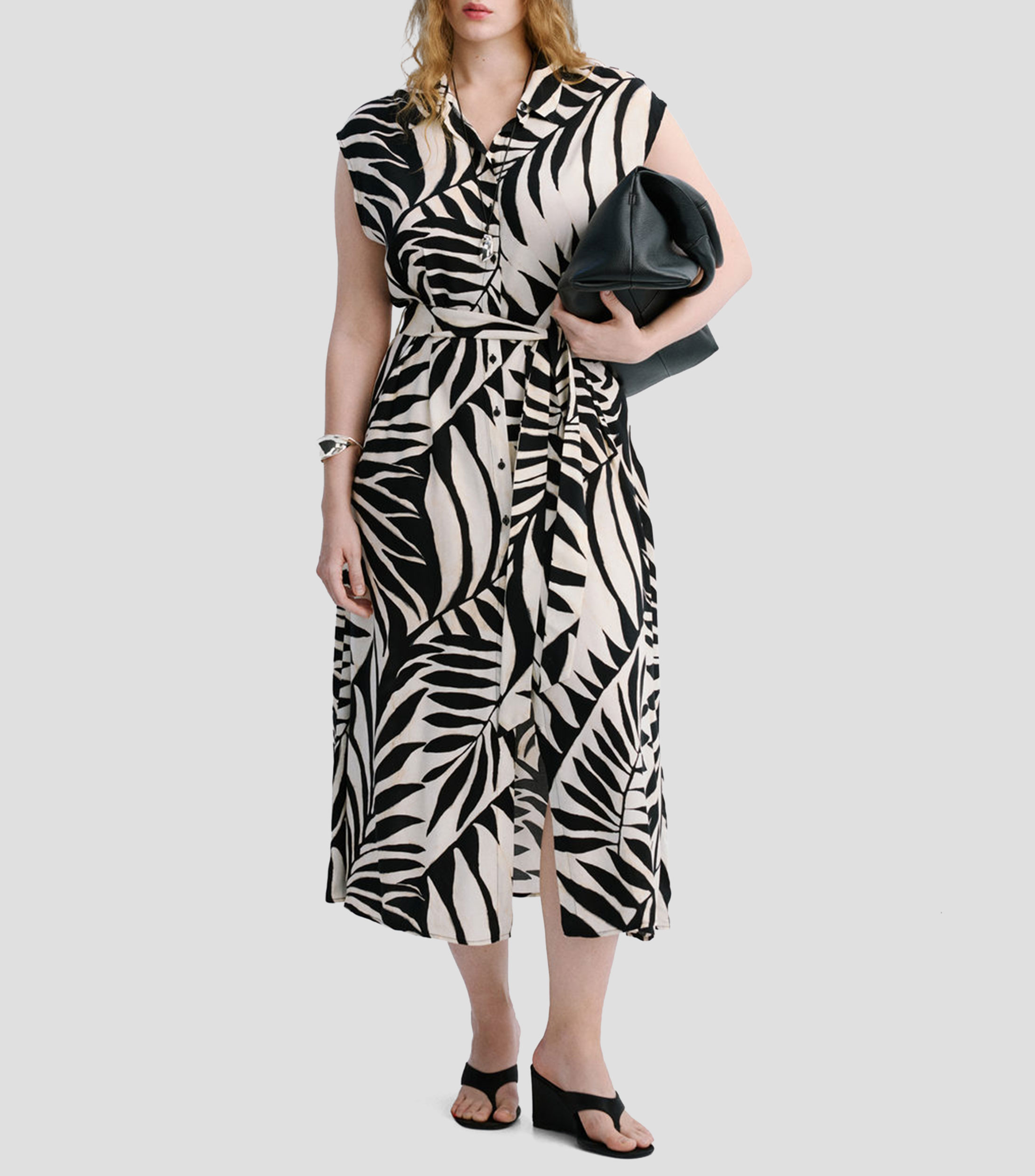 Vestido largo estampado Mujer