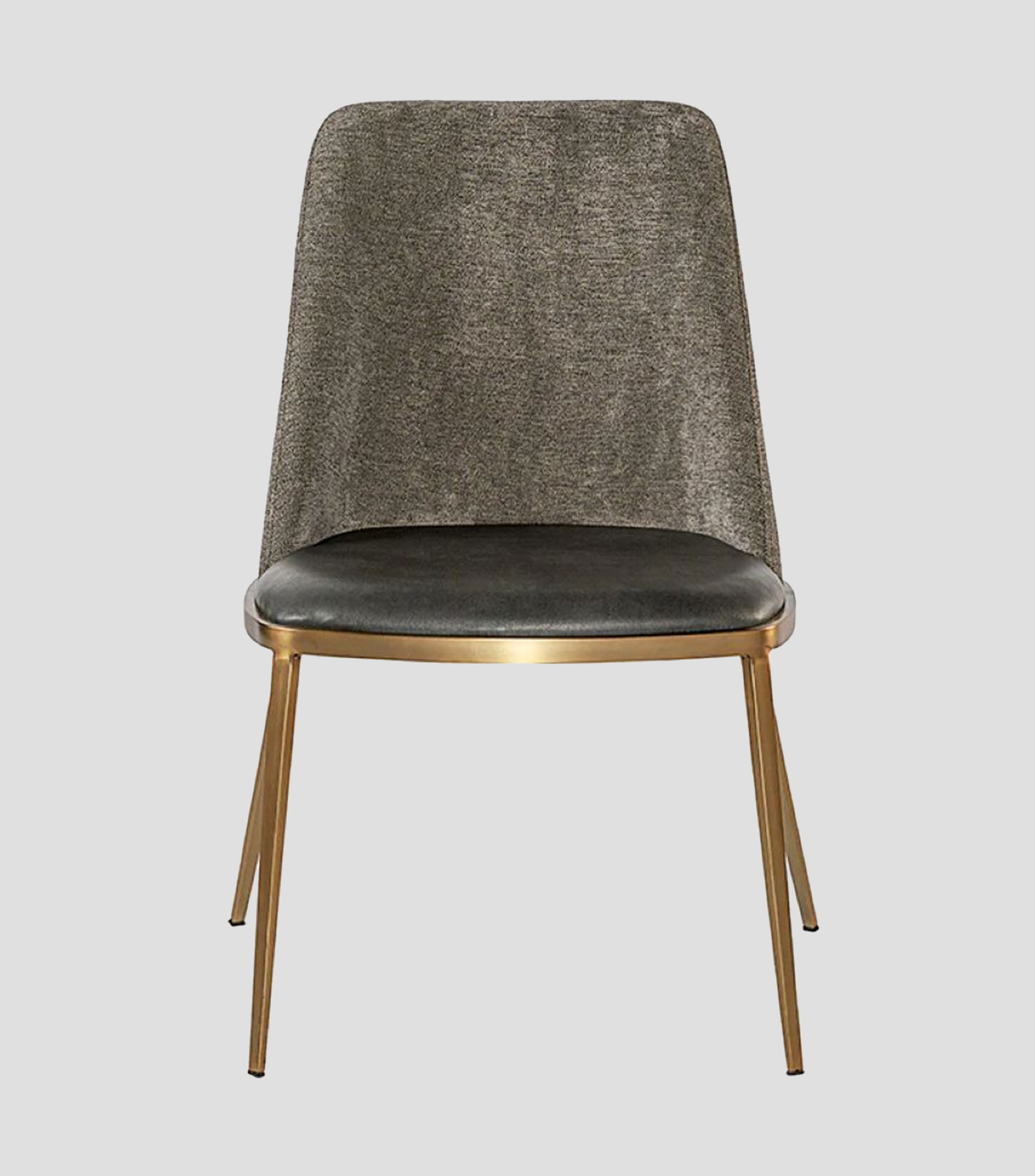 Silla para comedor Dover en tela y piel sintética gris