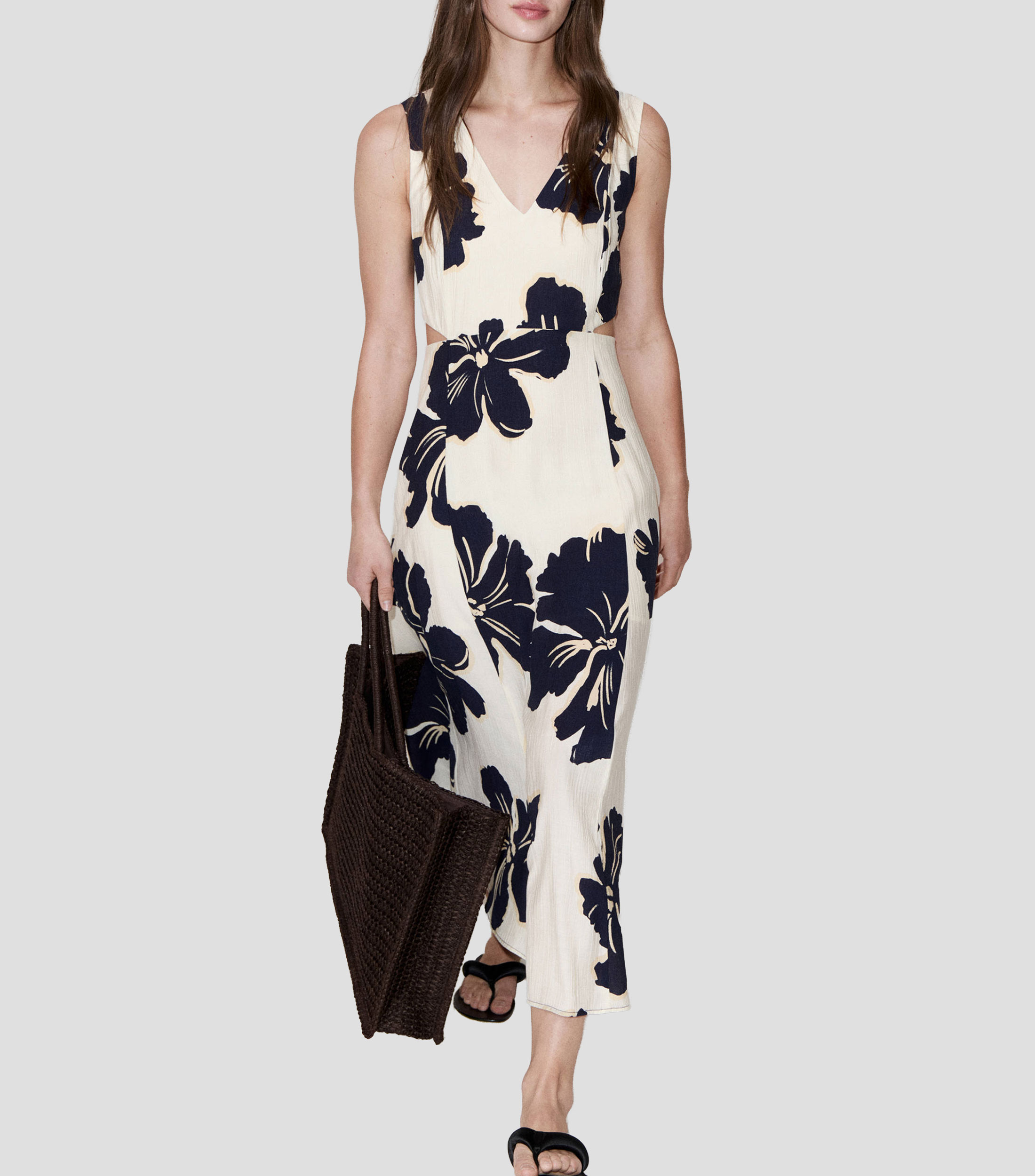 Vestido casual largo estampado Mujer