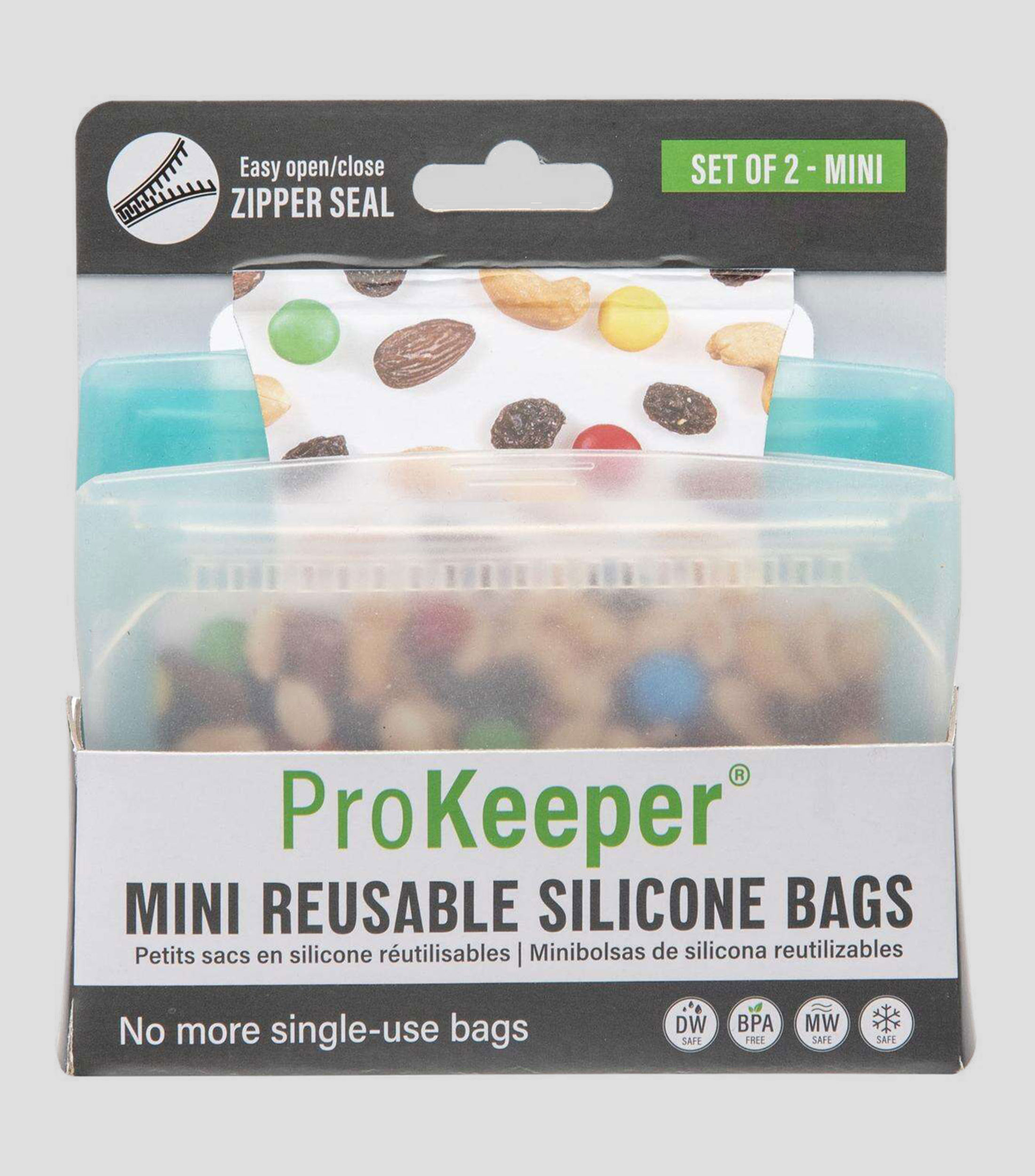 Set 2 bolsas chicas para alimentos