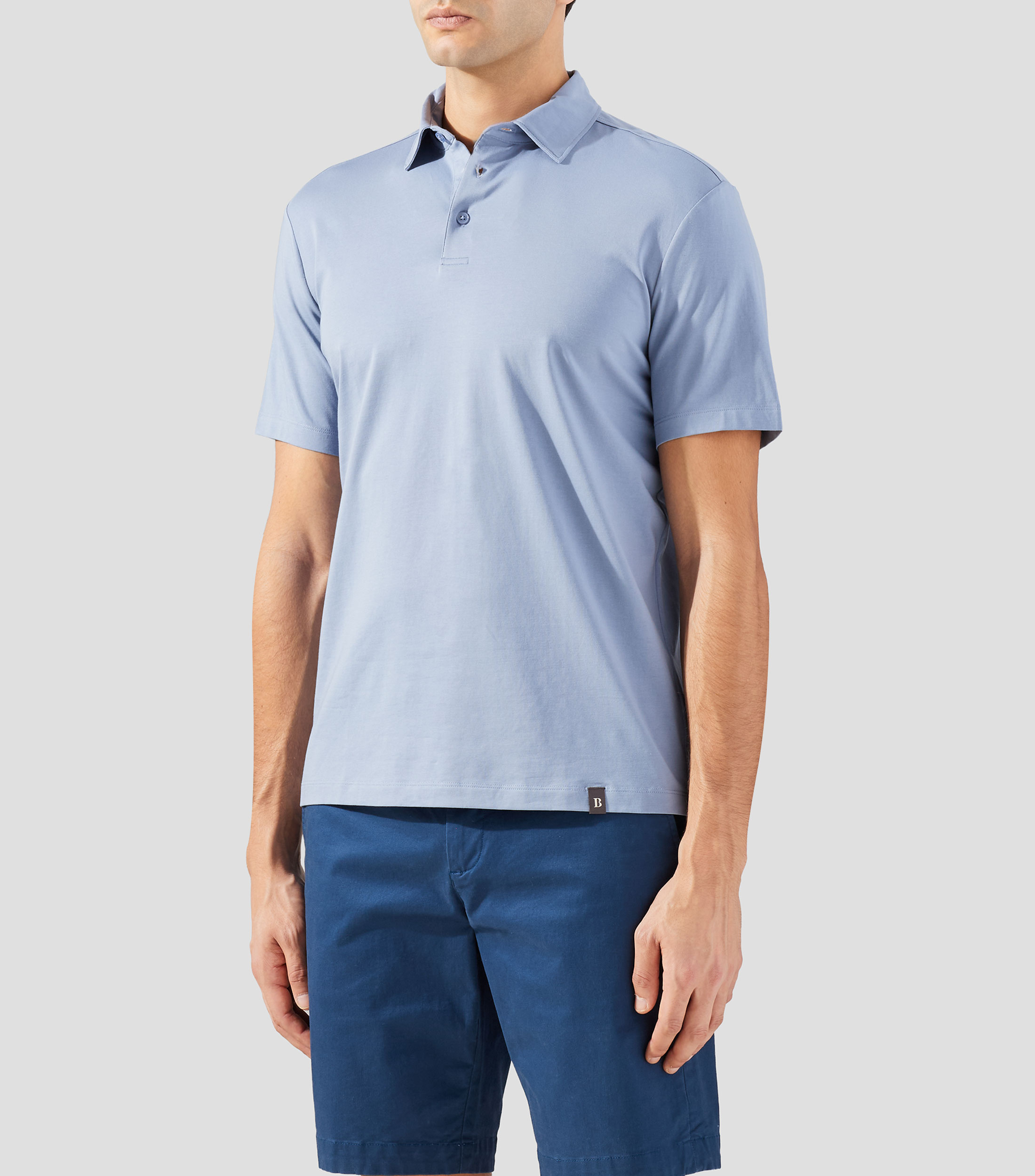 Playera tipo polo manga corta lisa Hombre