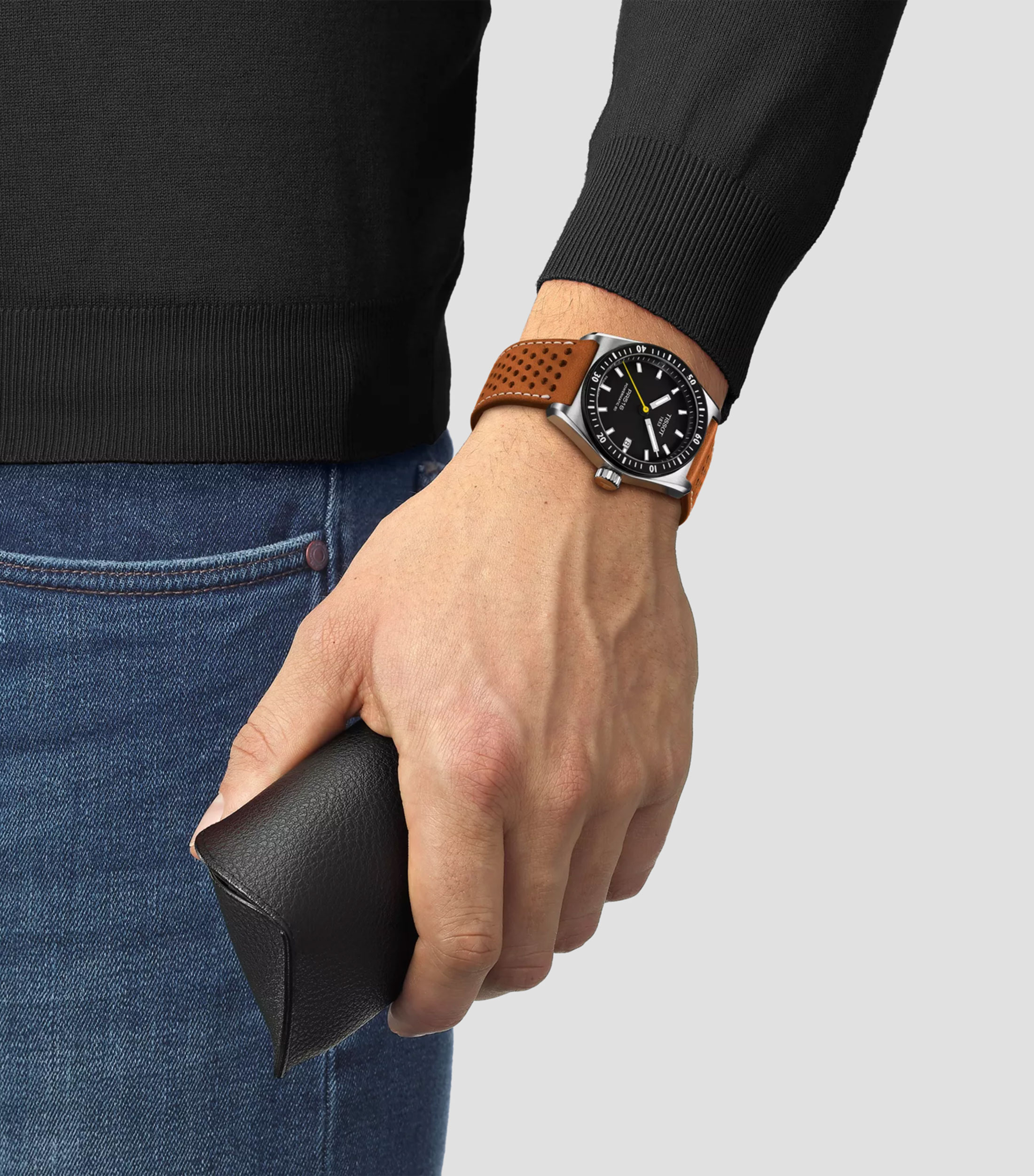 Reloj para hombre Powermatic Deportivo, Plateado