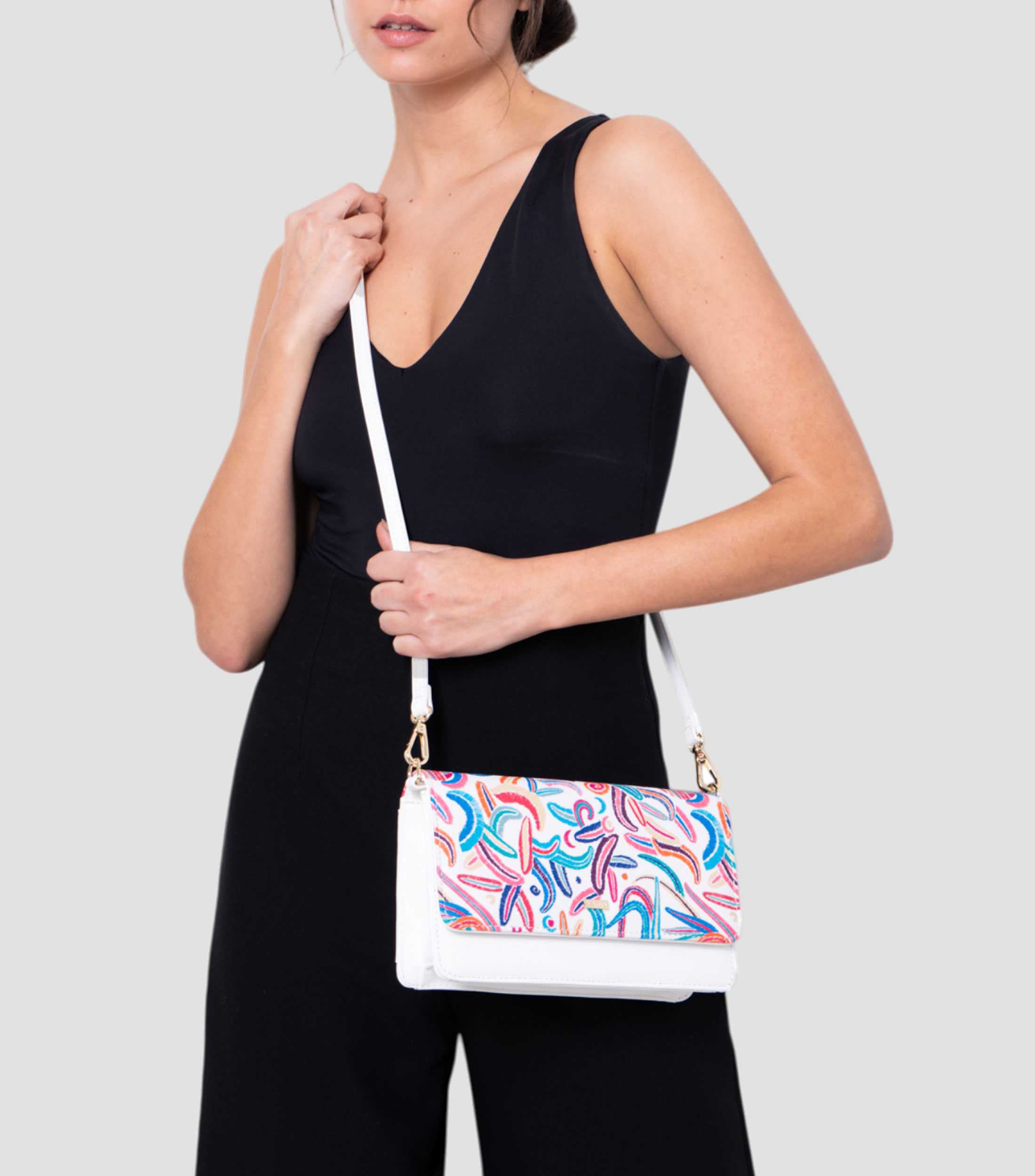 Bolsa Crossbody con estampado Quetzalcóatl Mujer