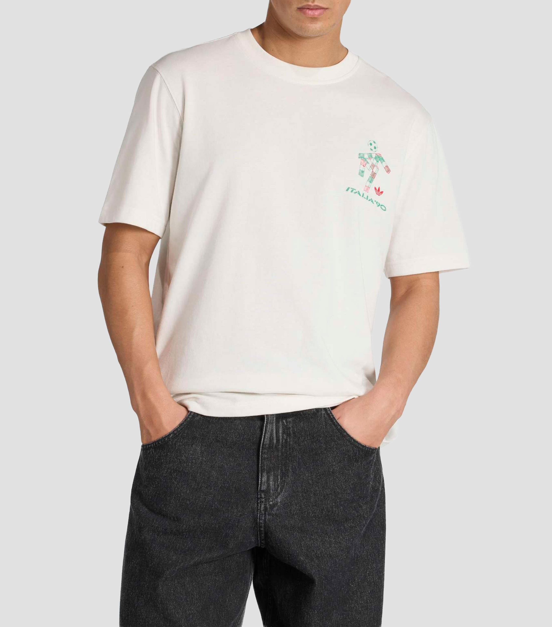 Playera cuello redondo manga corta estampada Hombre