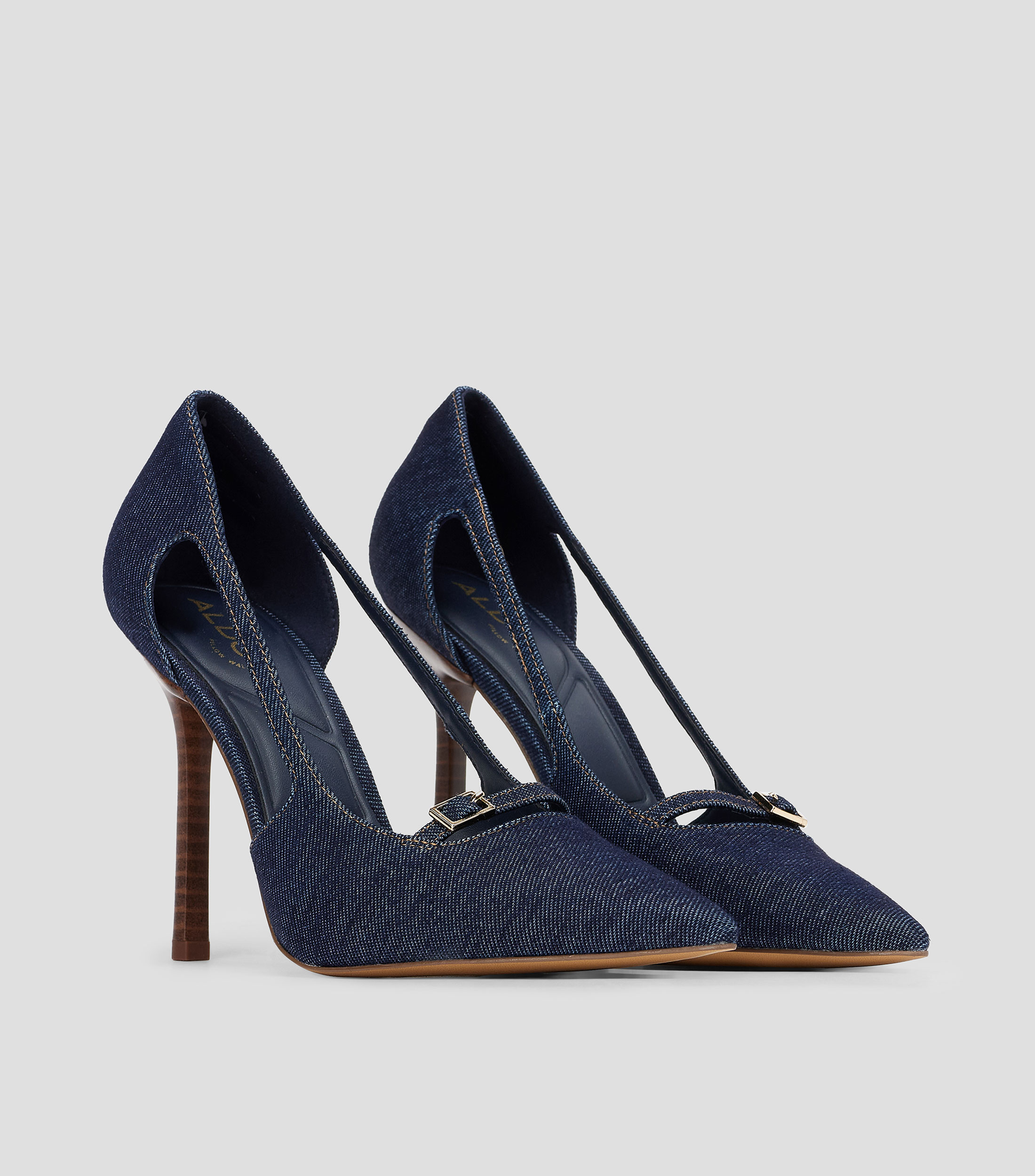 Zapatillas con tacón alto delgado Mujer