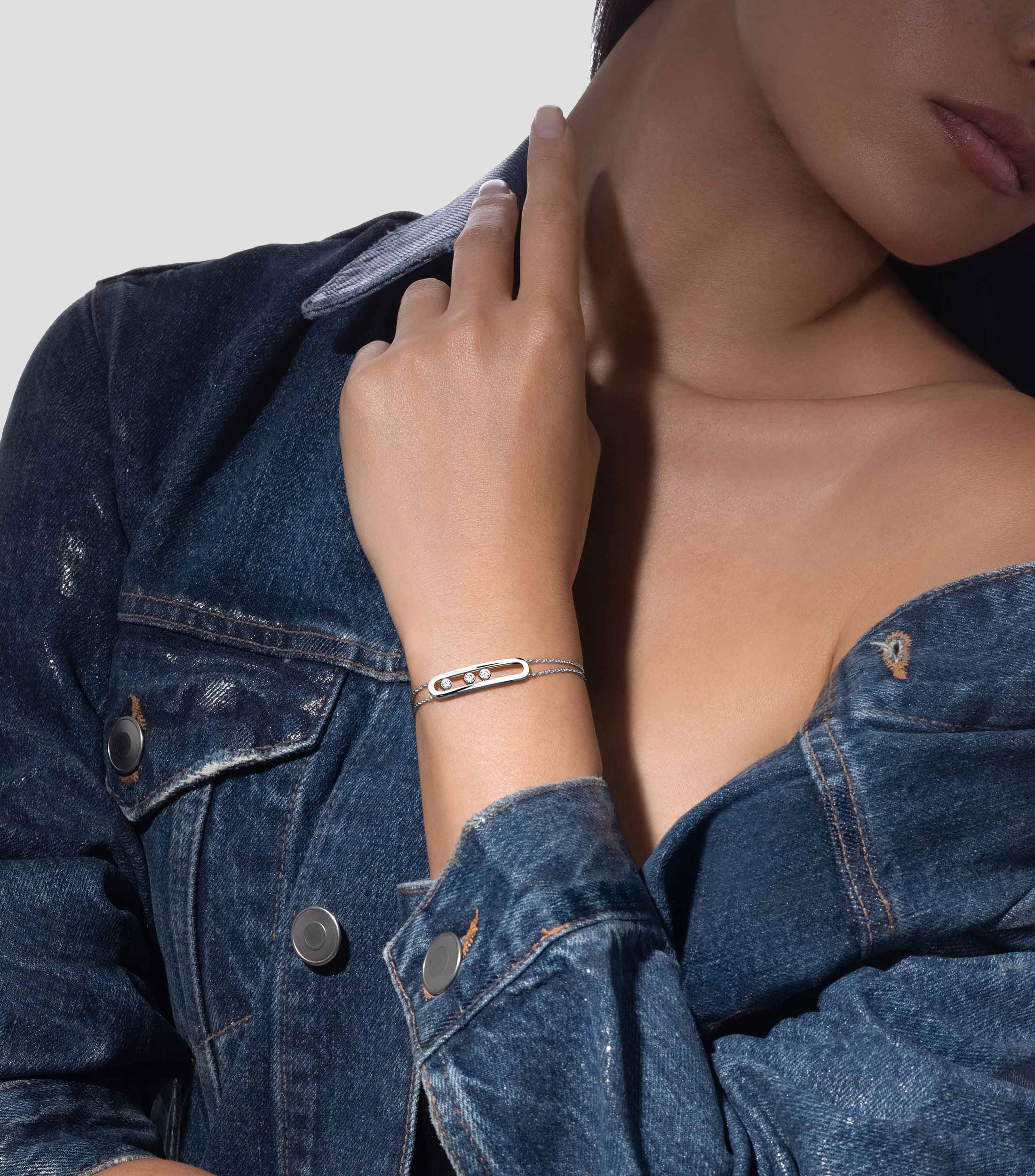 Pulsera en oro blanco 18 Kts Mujer